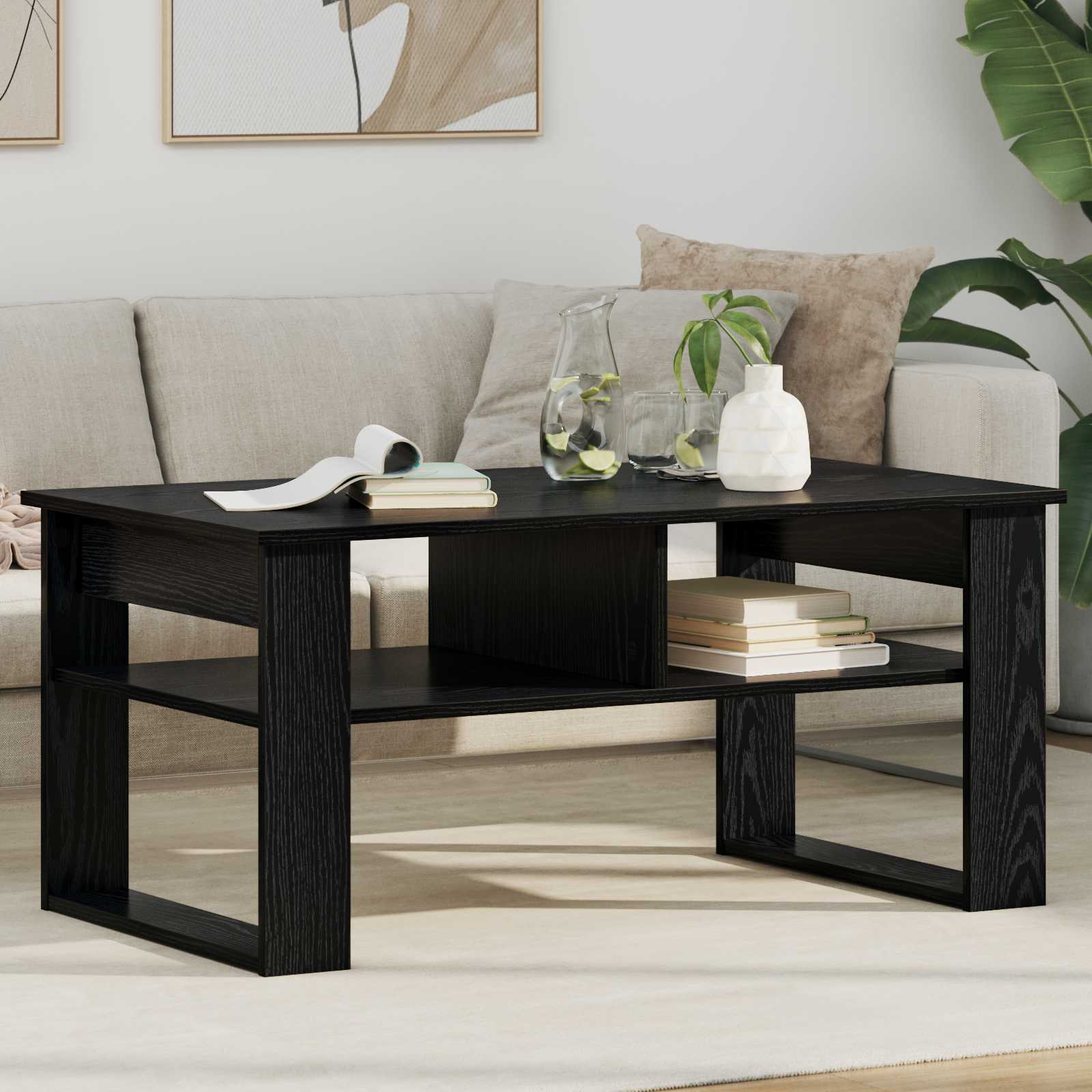vidaXL Salontafel met opslag Wit 64 x 54 x 44 cm Bewerkt hout
