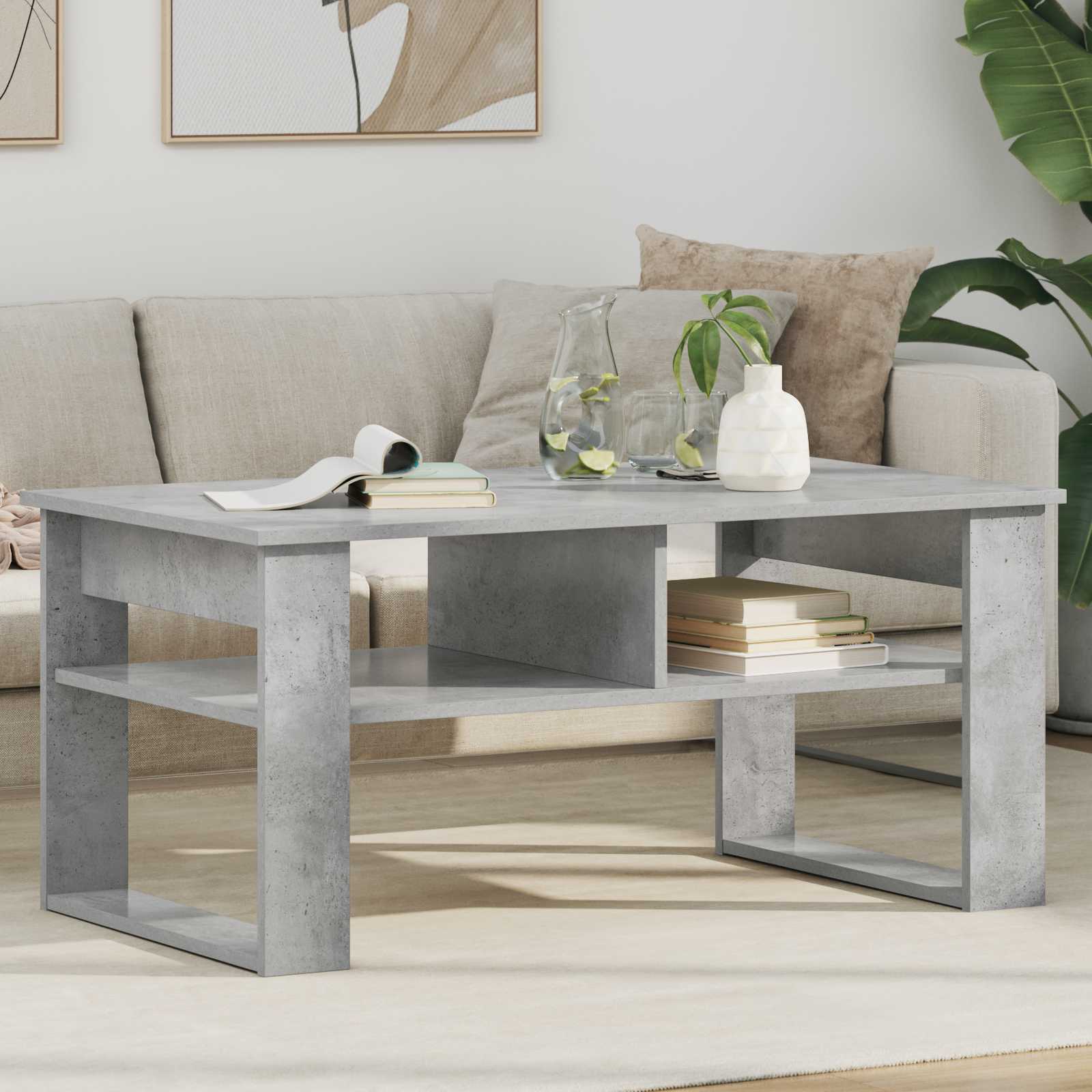 vidaXL Salontafel met opslag Wit 64 x 54 x 44 cm Bewerkt hout