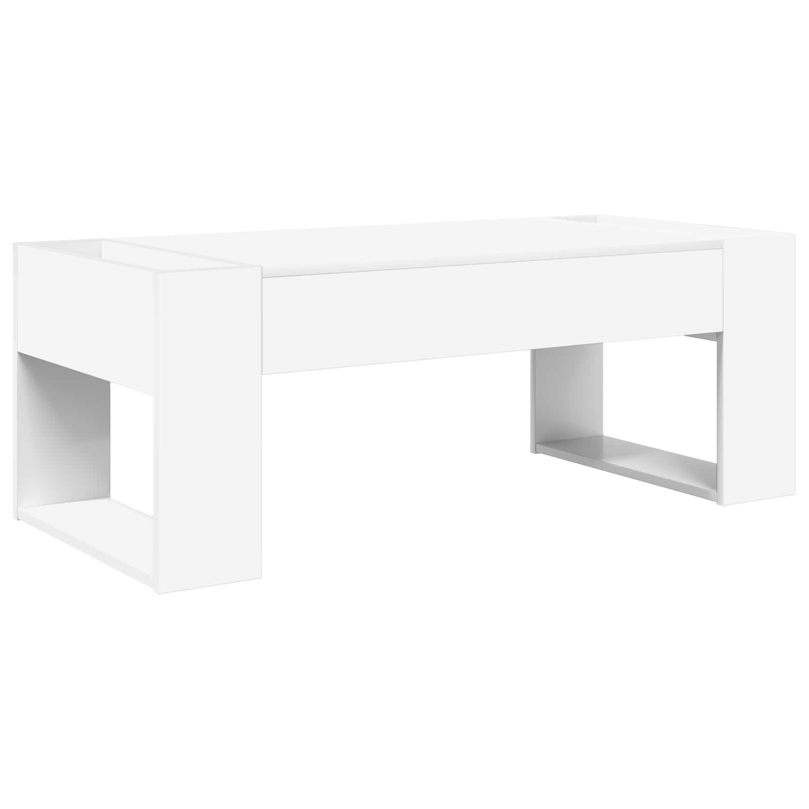 vidaXL Salontafel Wit 110 x 50 x 41 cm Bewerkt hout