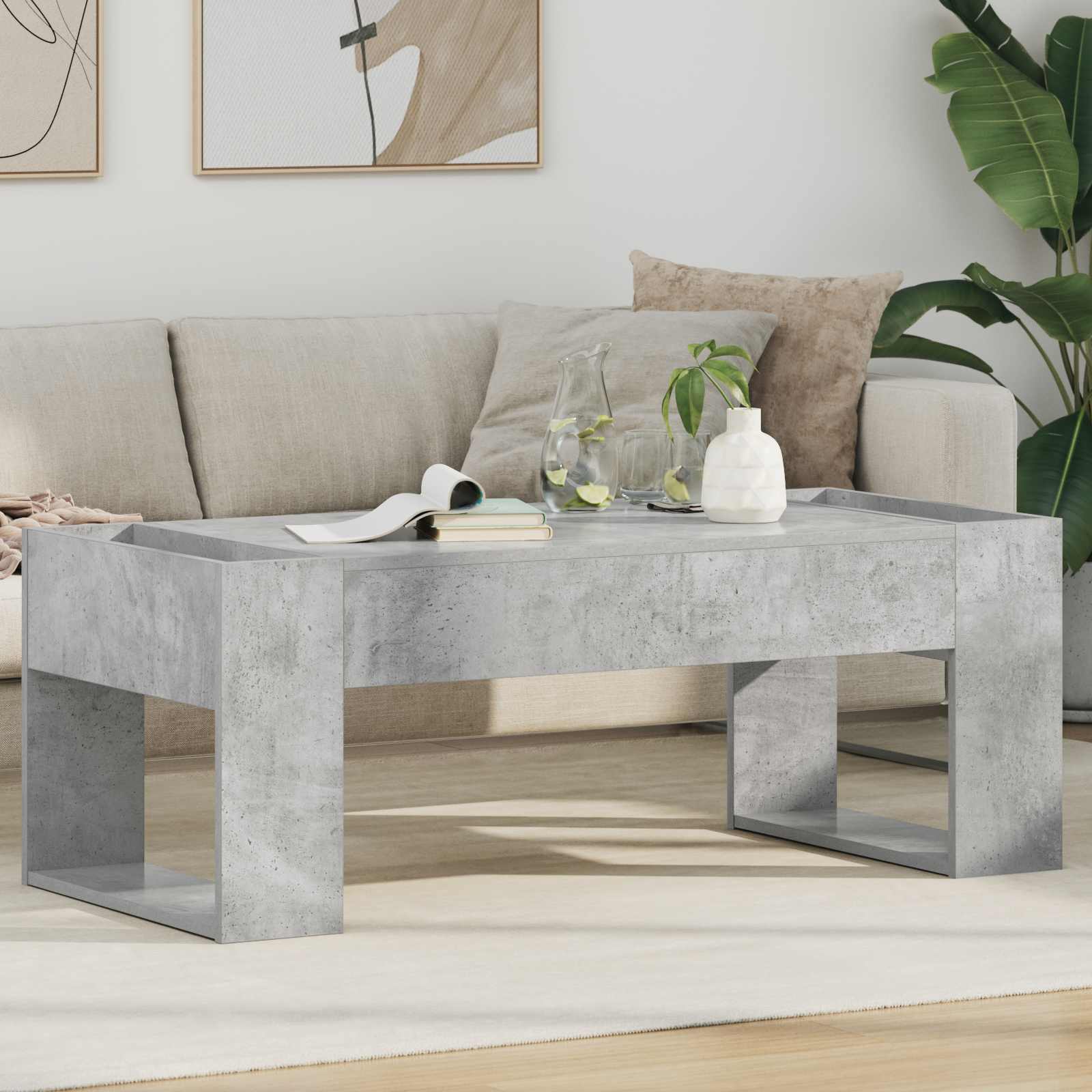 vidaXL Salontafel Wit 110 x 50 x 41 cm Bewerkt hout