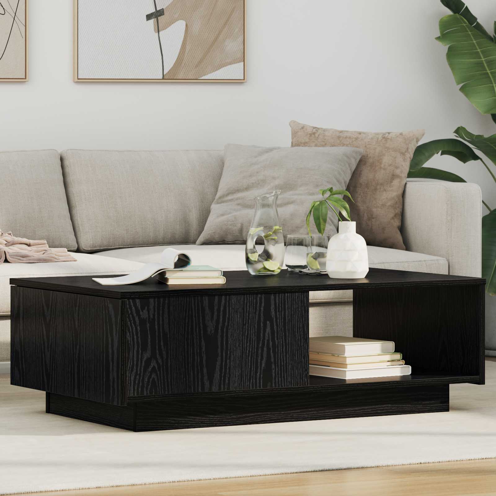 vidaXL Salontafel met lade met opslag Wit 95 x 55 x 31 cm Bewerkt hout