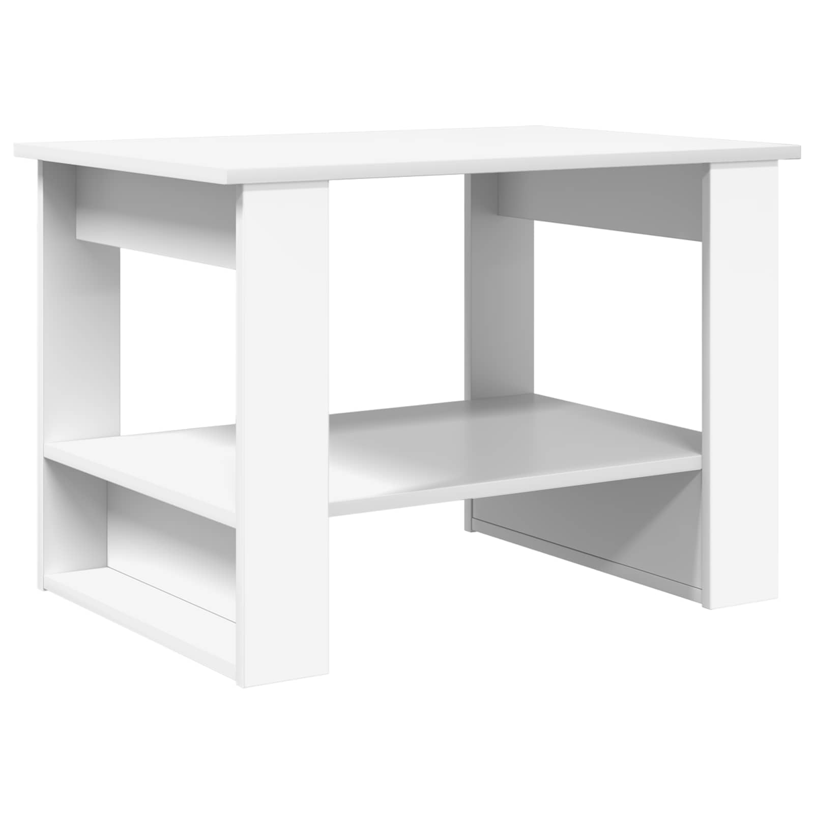 vidaXL Salontafel Wit 72 x 50 x 50 cm Bewerkt hout