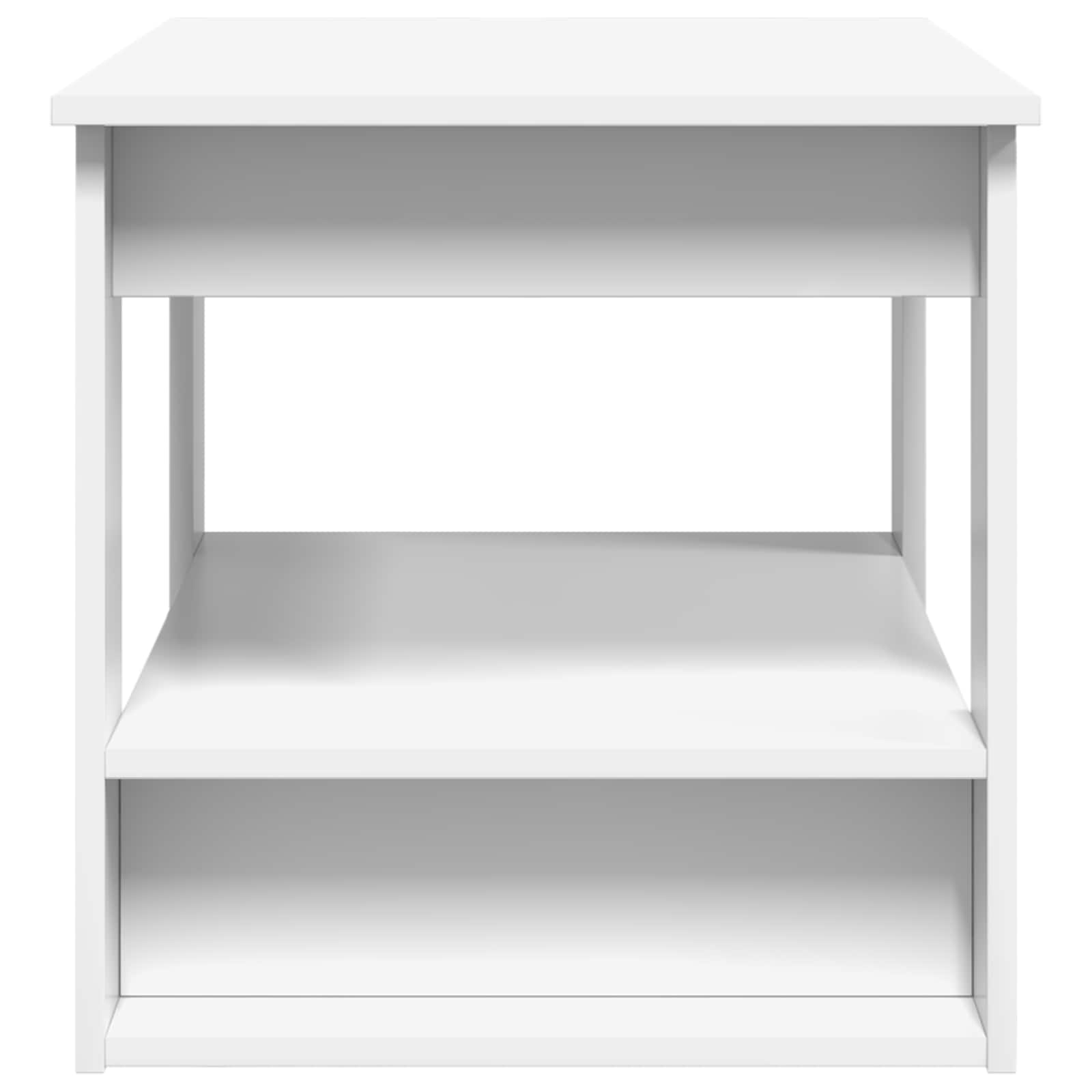 vidaXL Salontafel Wit 72 x 50 x 50 cm Bewerkt hout