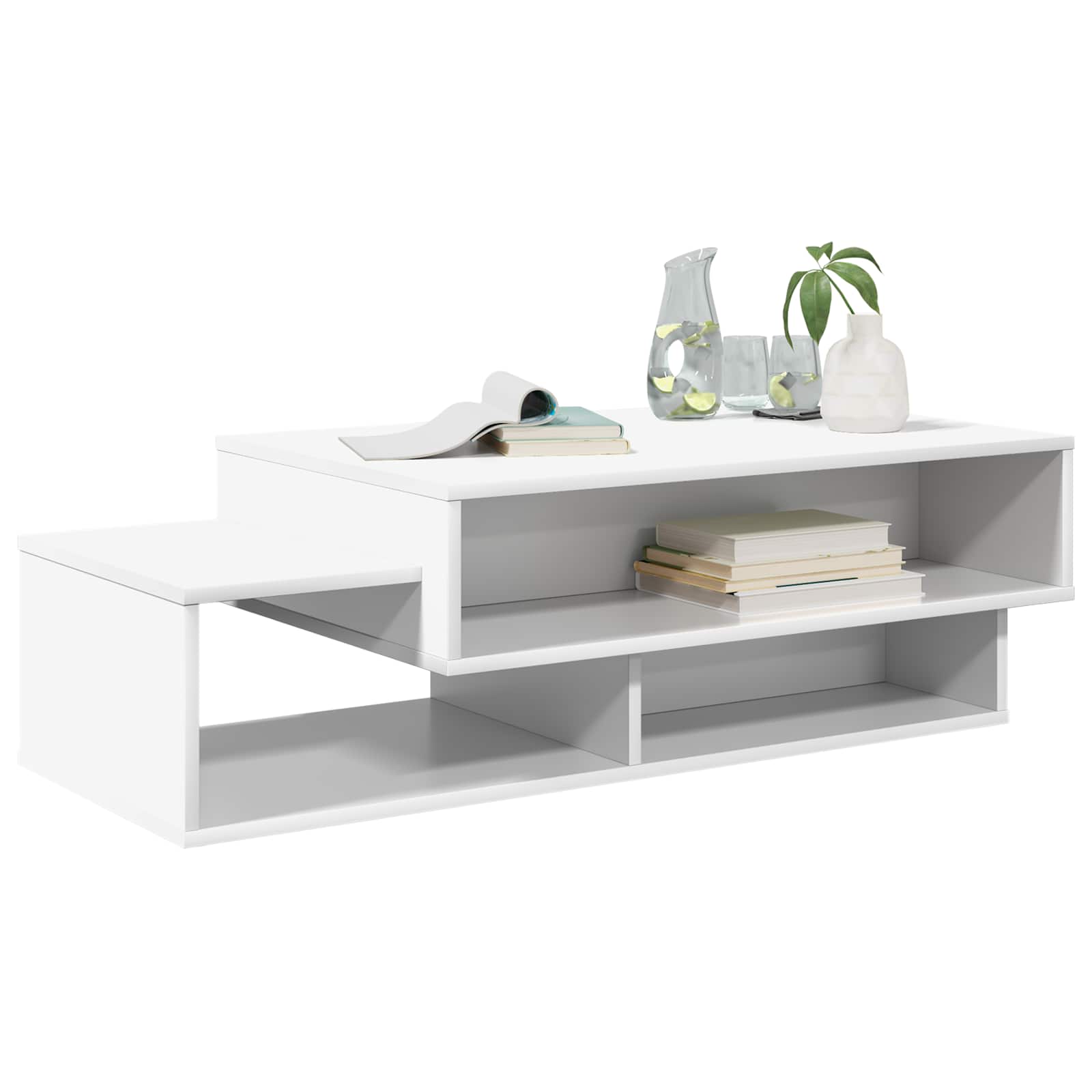 vidaXL Salontafel Wit 105 x 50 x 32,5 cm Bewerkt hout