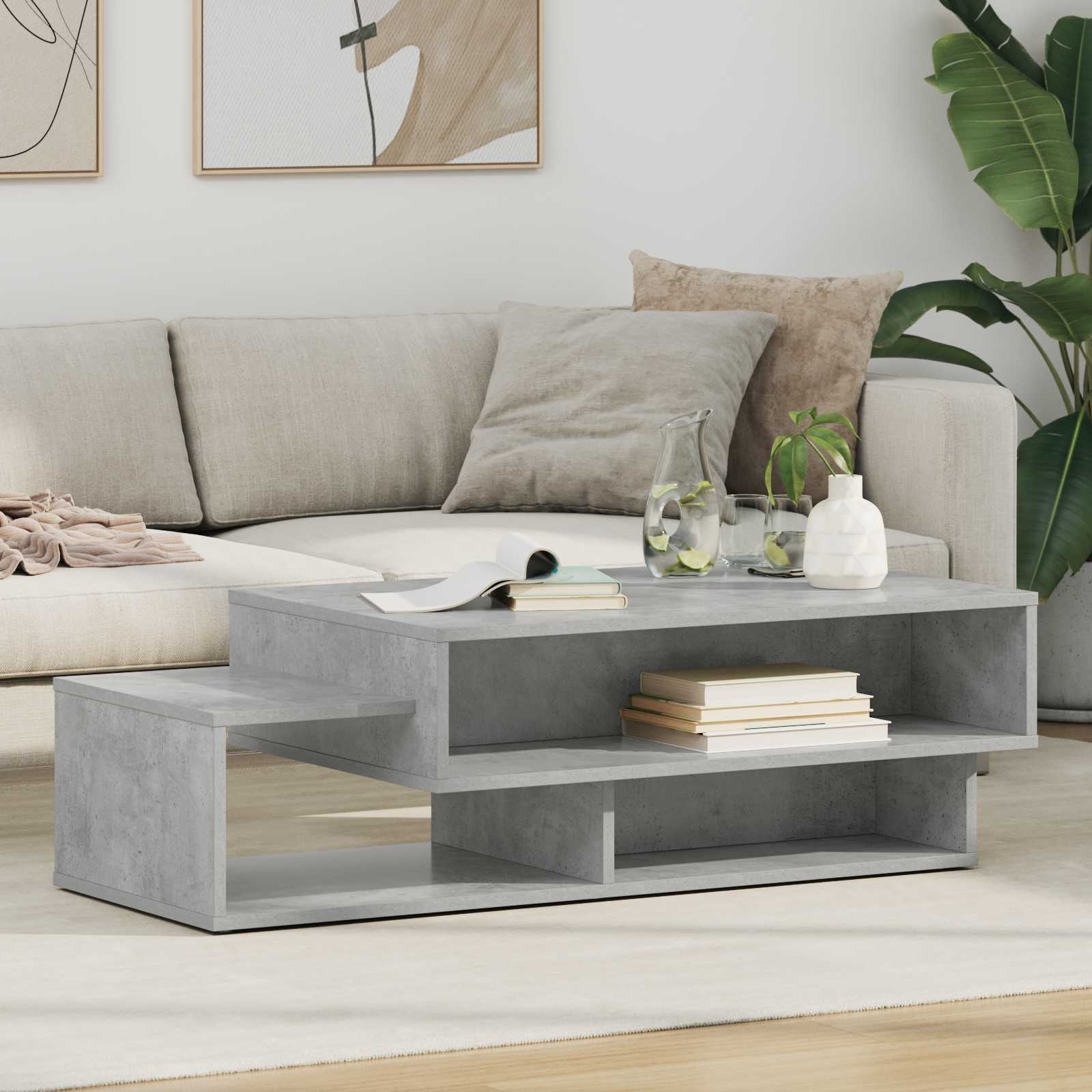 vidaXL Salontafel Wit 105 x 50 x 32,5 cm Bewerkt hout