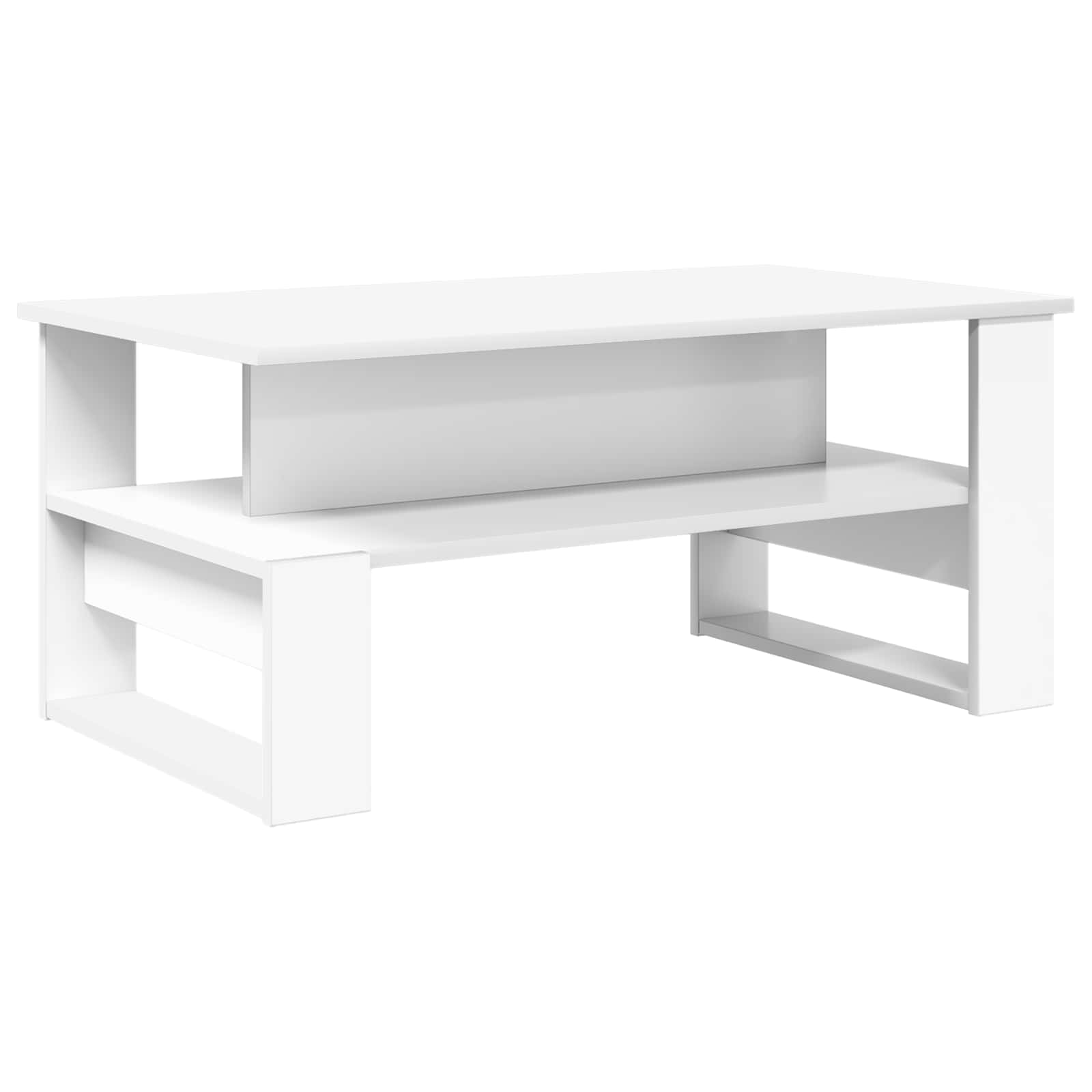 vidaXL Salontafel Wit 90 x 50 x 40 cm Bewerkt hout