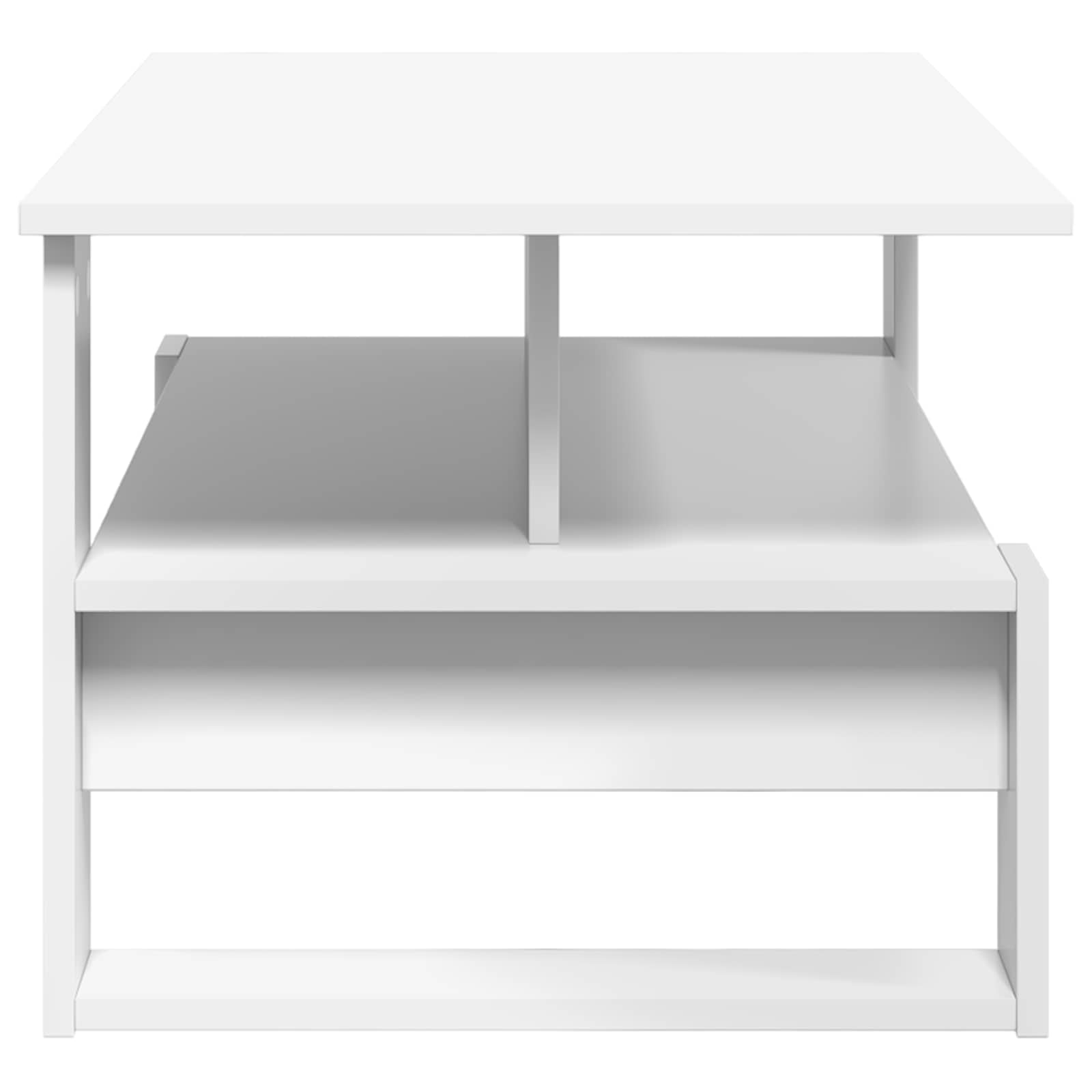 vidaXL Salontafel Wit 90 x 50 x 40 cm Bewerkt hout