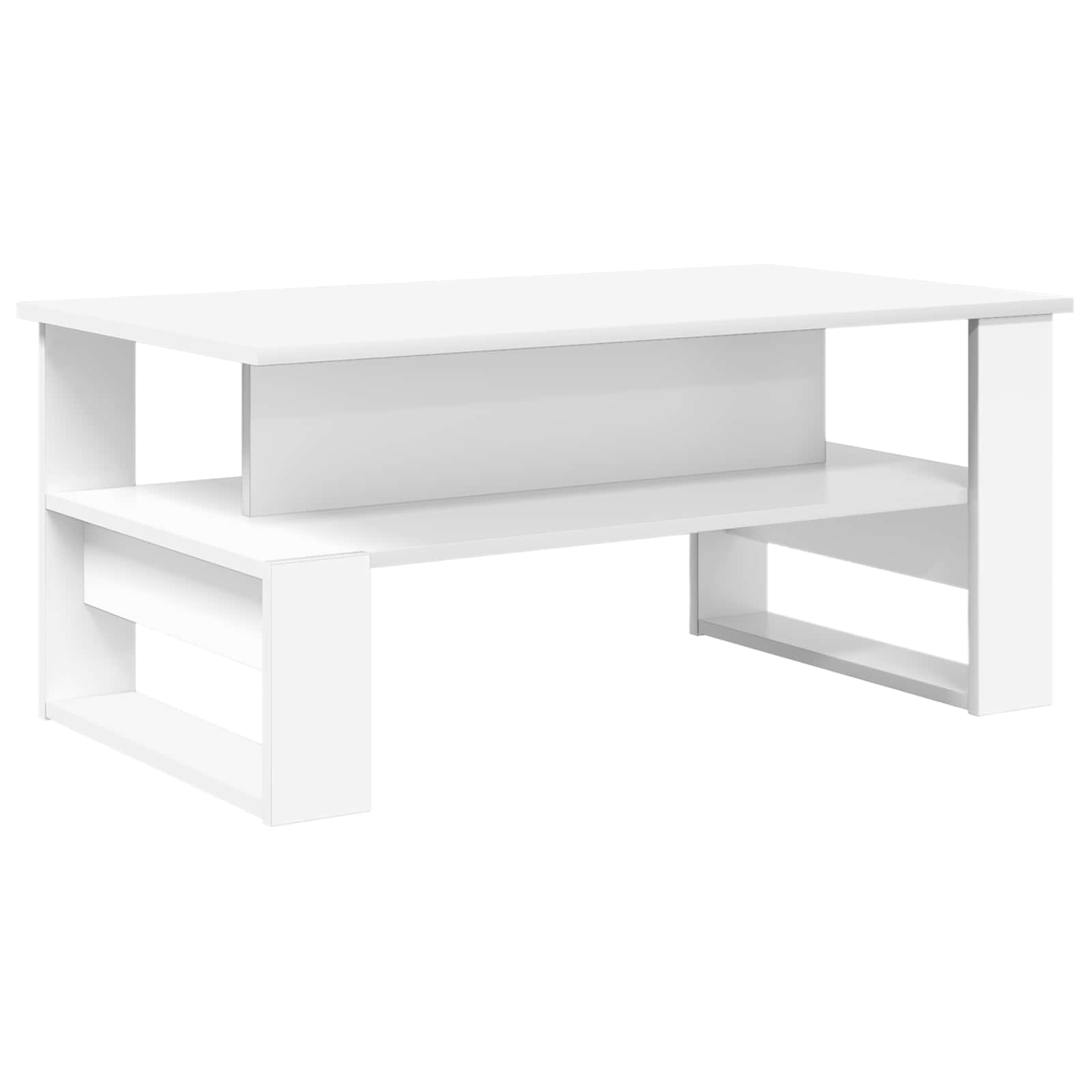 vidaXL Salontafel Wit 90 x 50 x 40 cm Bewerkt hout