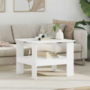 vidaXL Salontafel Wit 57 x 55 x 45 cm Bewerkt hout