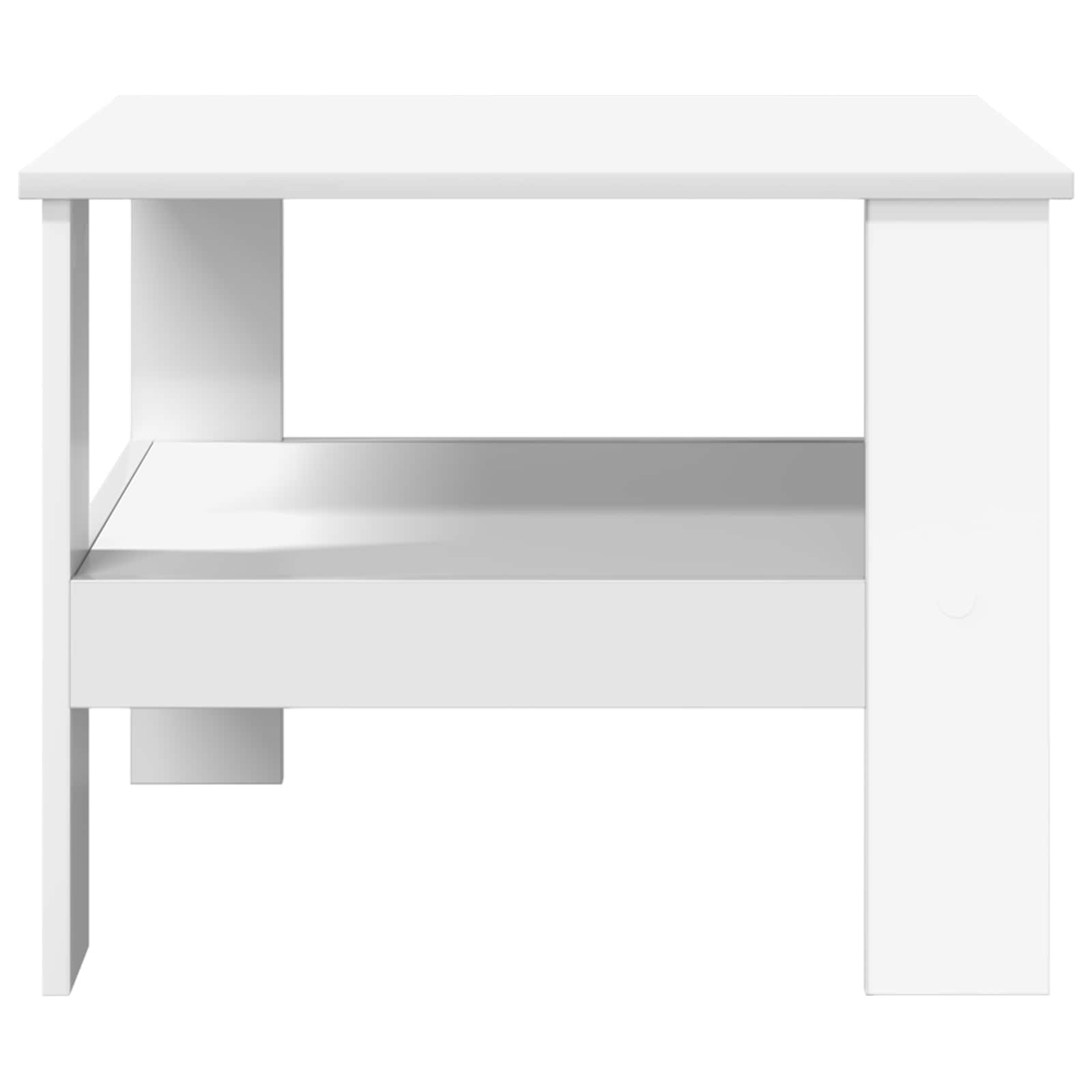 vidaXL Salontafel Wit 57 x 55 x 45 cm Bewerkt hout
