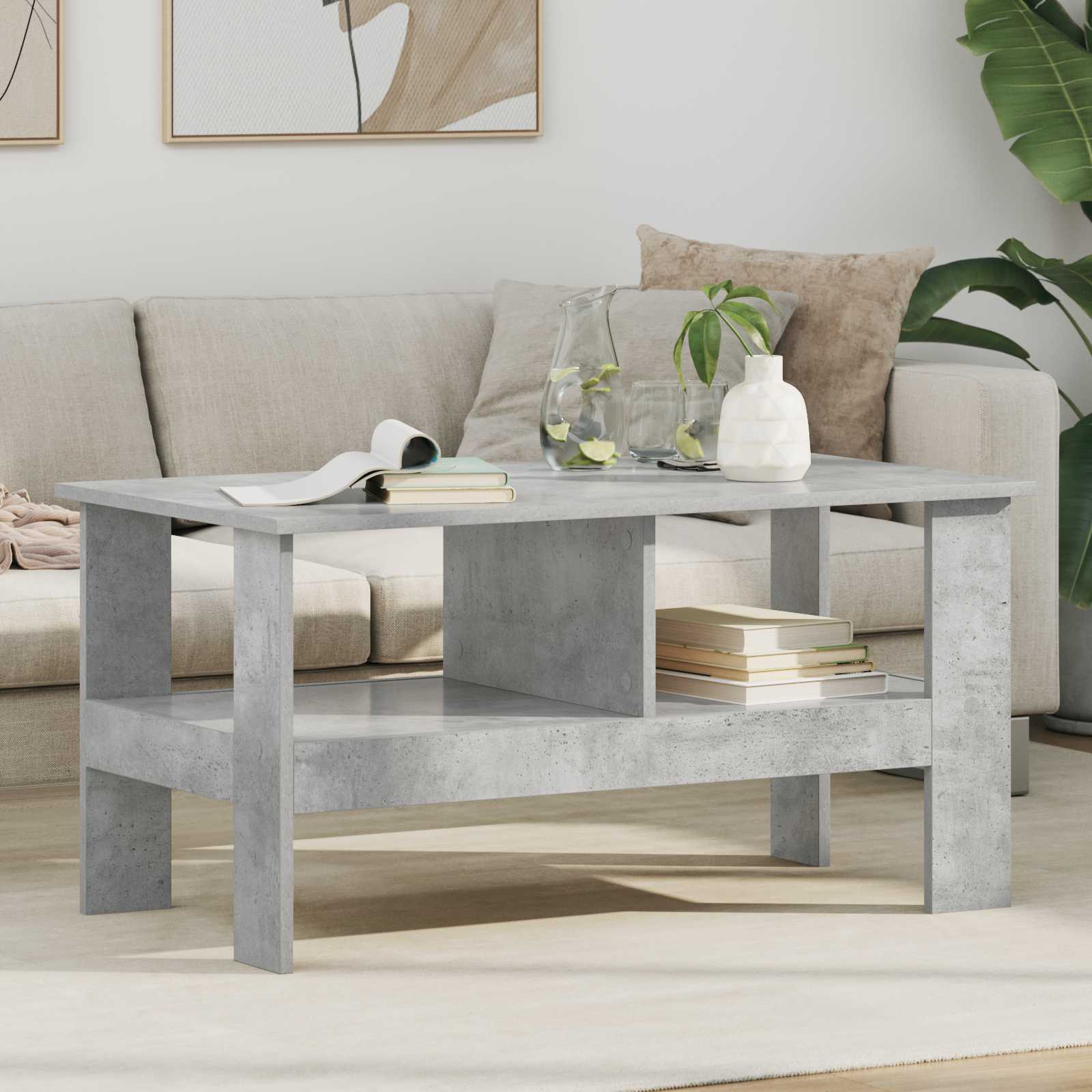 vidaXL Salontafel Wit 57 x 55 x 45 cm Bewerkt hout