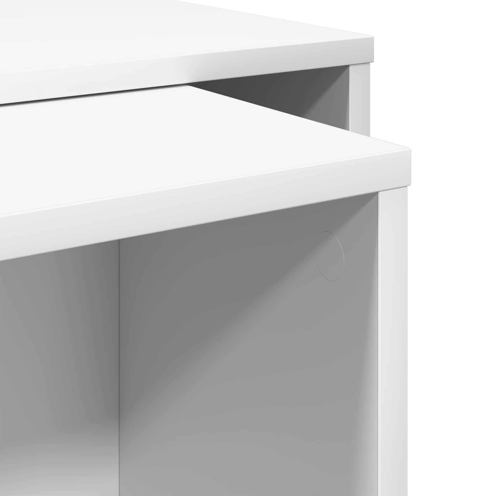 vidaXL Koffietafel Set 2 pcs Wit Bewerkt hout
