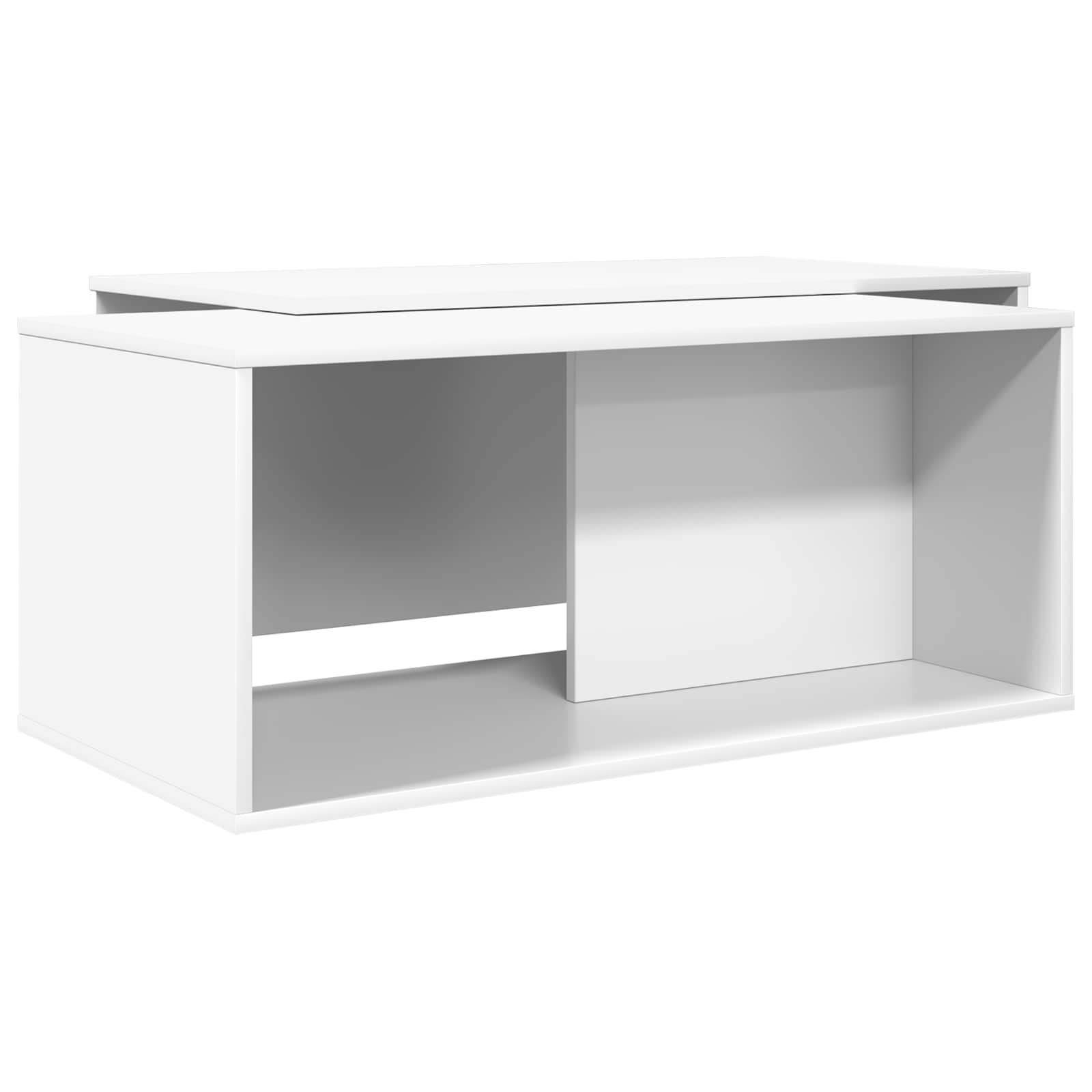 vidaXL Koffietafel Set 2 pcs Wit Bewerkt hout