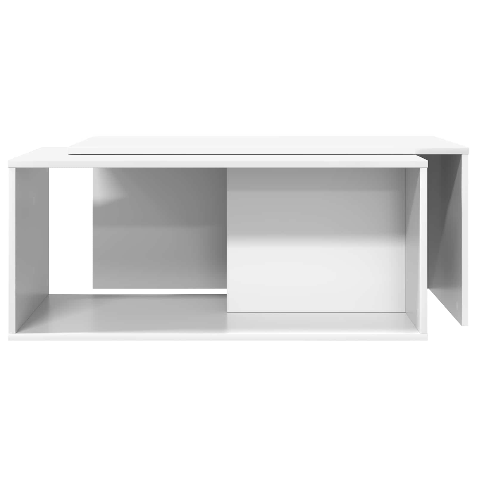 vidaXL Koffietafel Set 2 pcs Wit Bewerkt hout