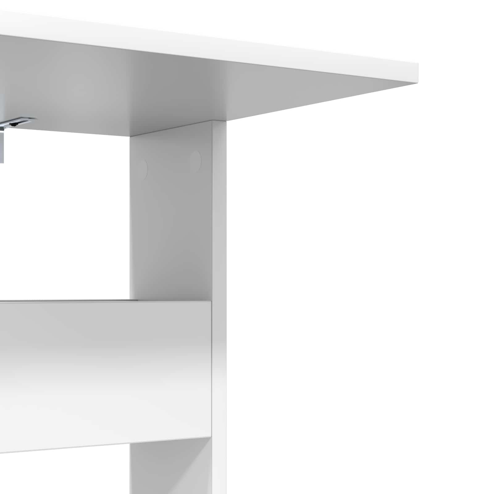 vidaXL Bijzettafel Wit 40 x 35 x 60,5 cm Bewerkt hout