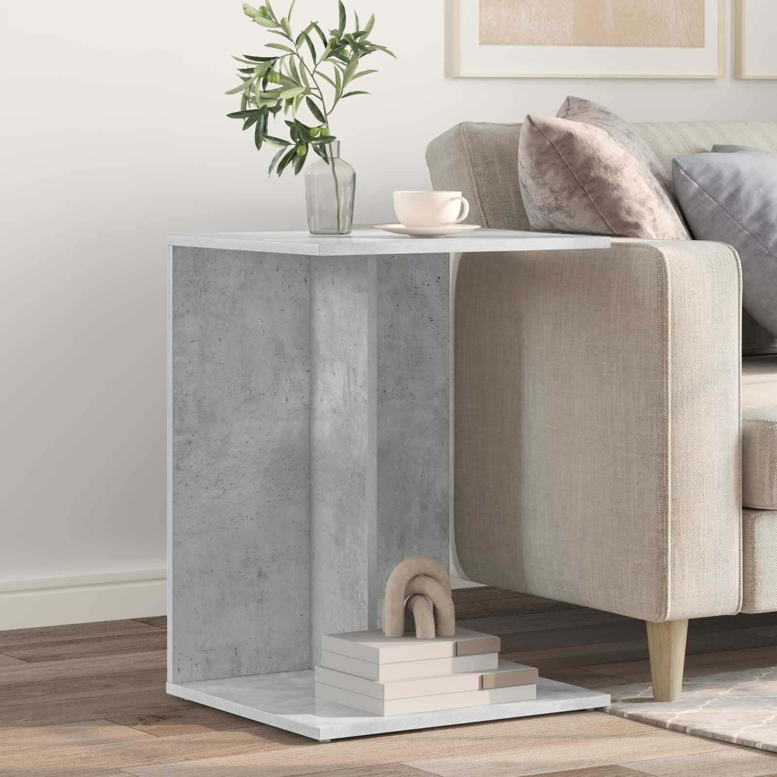 vidaXL Bijzettafel Wit 45 x 40 x 62,5 cm Bewerkt hout