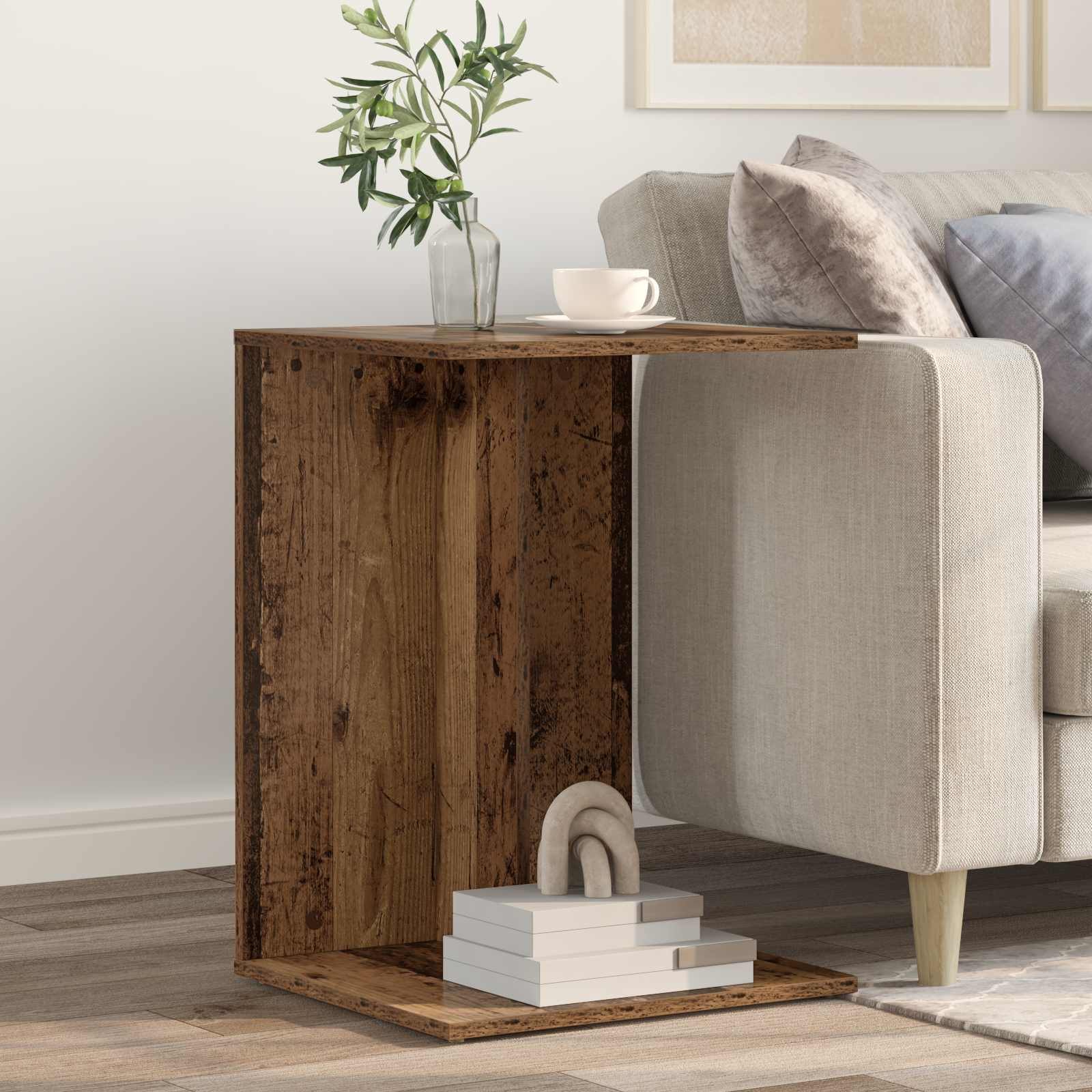 vidaXL Bijzettafel Wit 45 x 40 x 62,5 cm Bewerkt hout