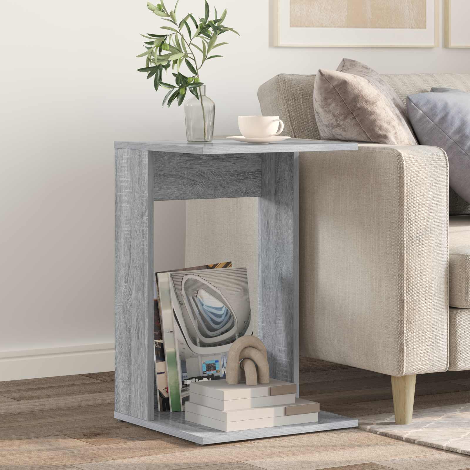 vidaXL Bijzettafel Wit 40 x 38 x 62,5 cm Bewerkt hout