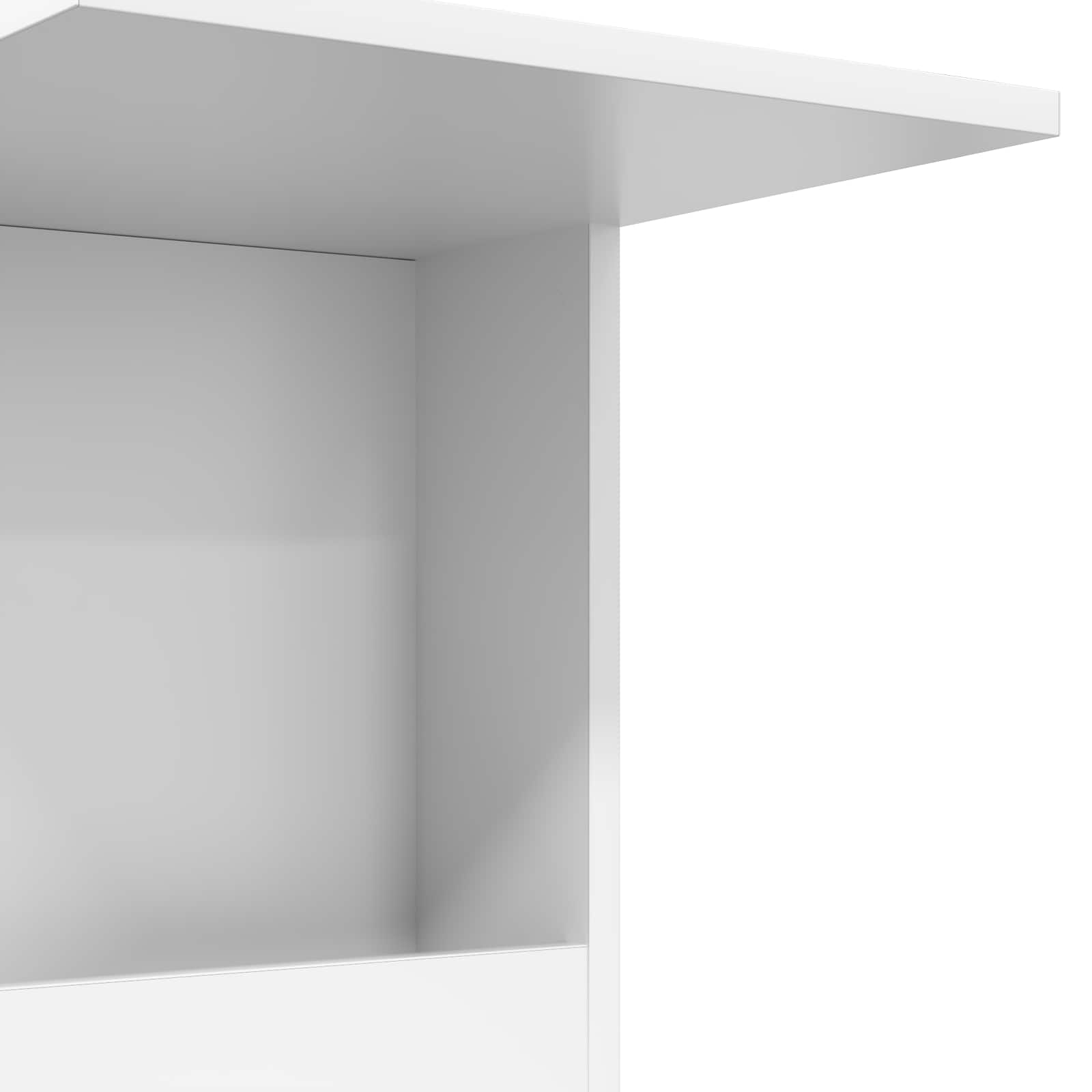 vidaXL Bijzettafel met wiel Wit 40 x 35 x 60 cm Bewerkt hout