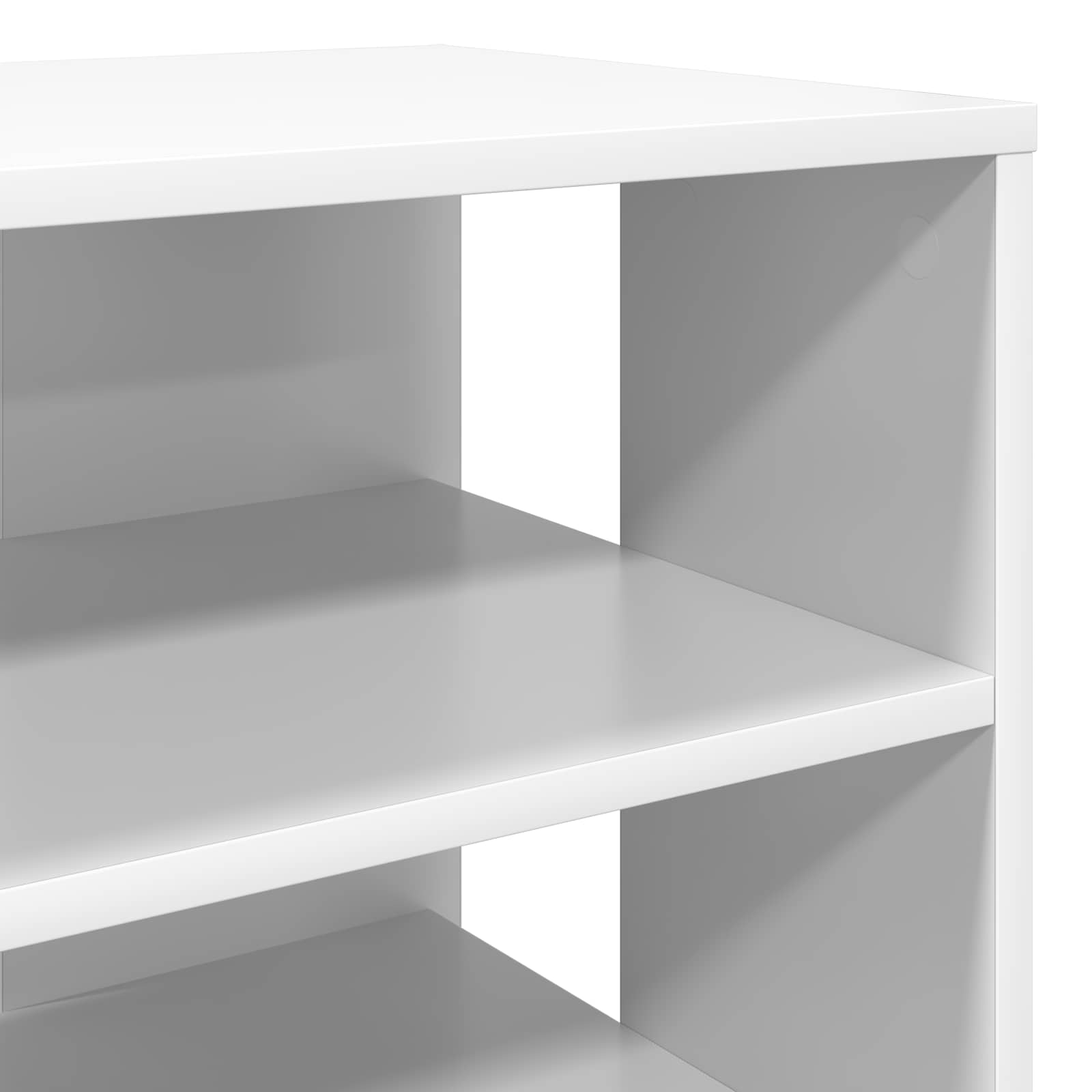 vidaXL Schoenenkast met plank met opslag 2 pcs Wit Bewerkt hout