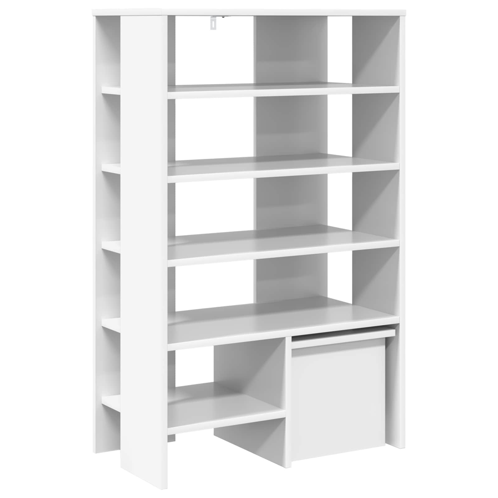 vidaXL Schoenenkast met plank met opslag 2 pcs Wit Bewerkt hout