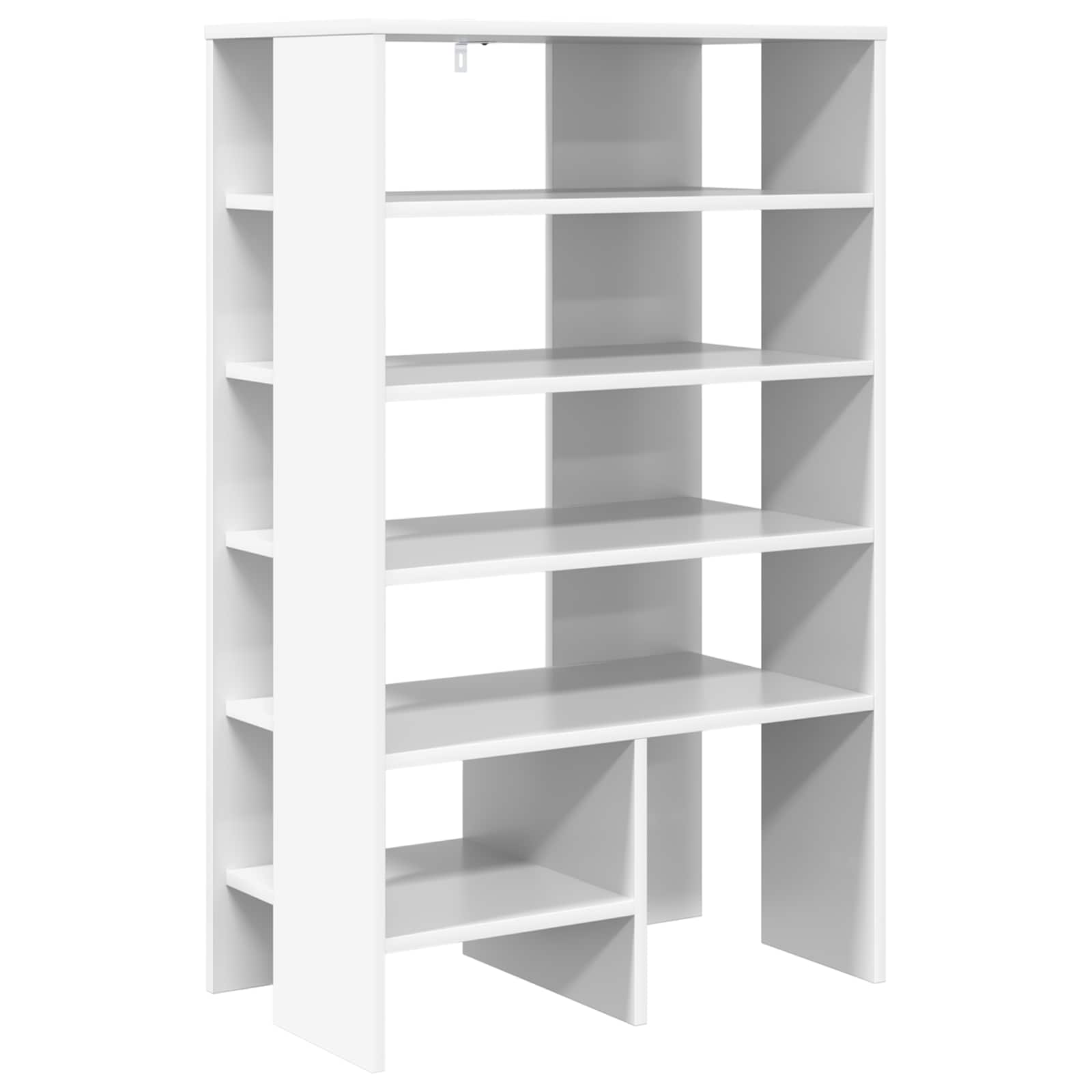 vidaXL Schoenenkast met plank met opslag 2 pcs Wit Bewerkt hout