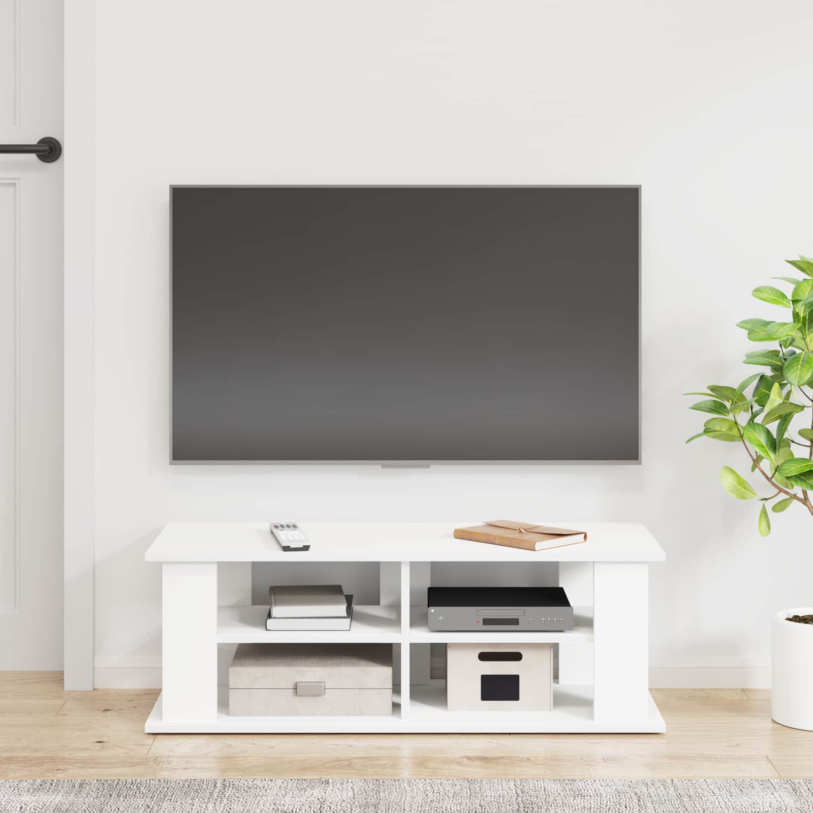vidaXL TV-standaard Zwart Eiken 96 x 35 x 33,5 cm
