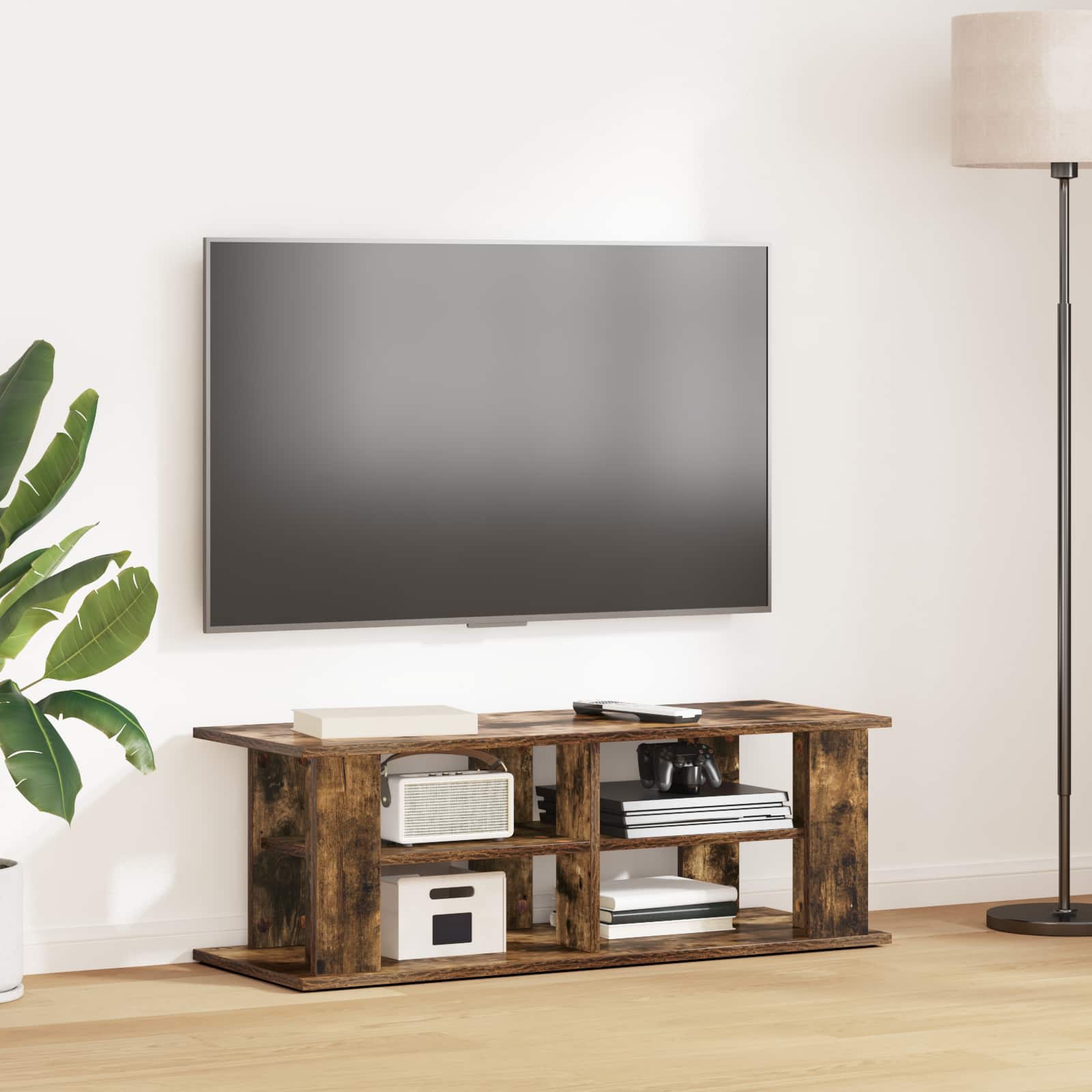 vidaXL TV-standaard Zwart Eiken 96 x 35 x 33,5 cm