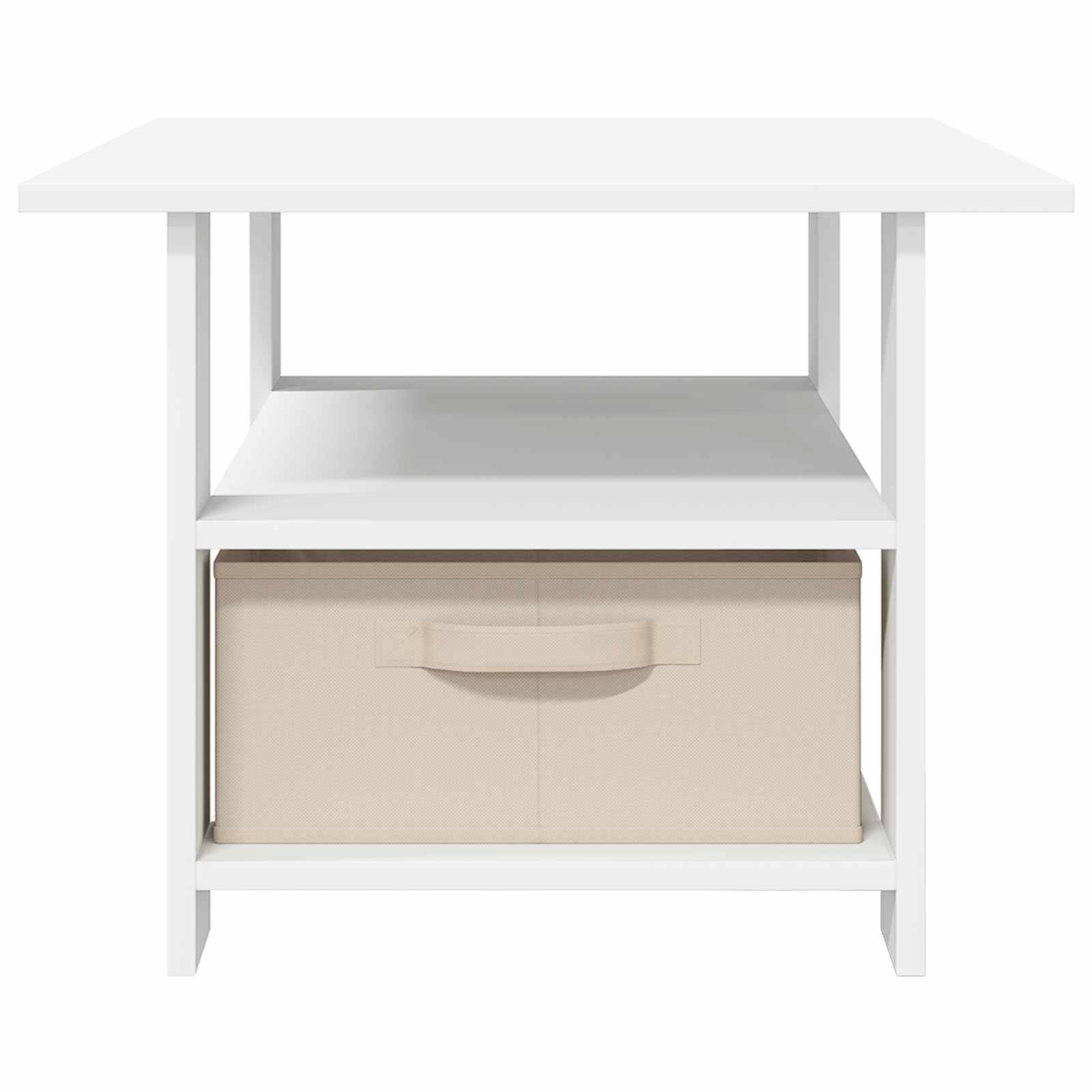 vidaXL Salontafel met lade Wit 77 x 55 x 42 cm Bewerkt hout