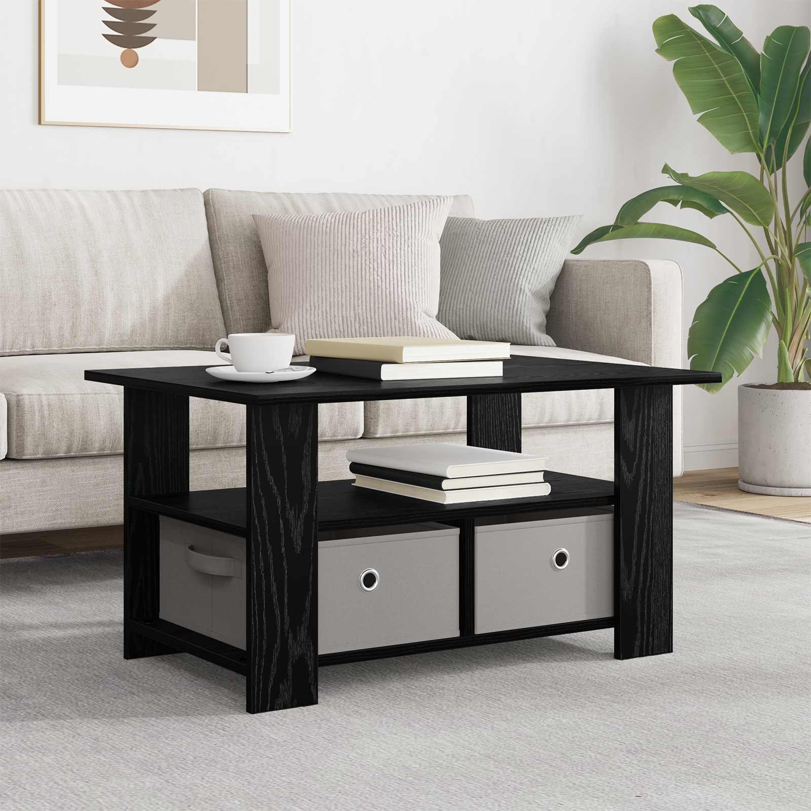 vidaXL Salontafel met lade Wit 77 x 55 x 42 cm Bewerkt hout