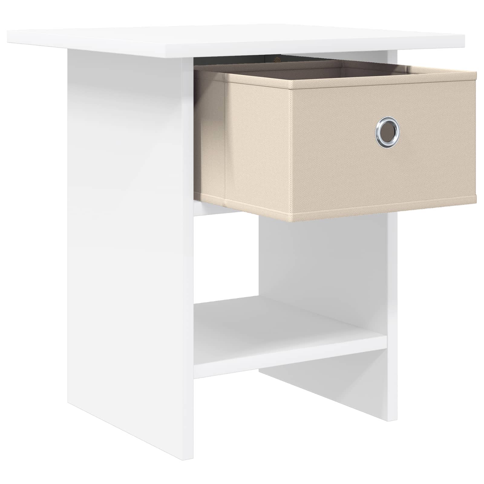 vidaXL Nachtkastje met lade Wit 41 x 40 x 45 cm Bewerkt hout