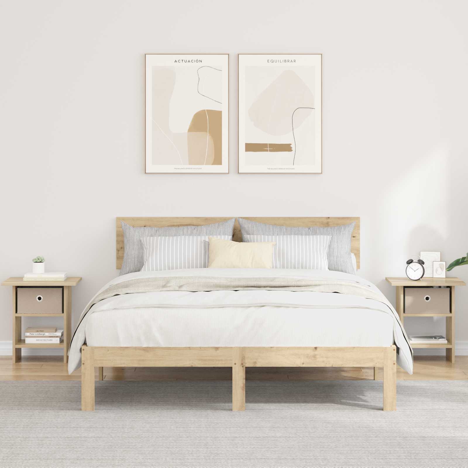 vidaXL Nachtkastje met lade Wit 41 x 40 x 45 cm Bewerkt hout