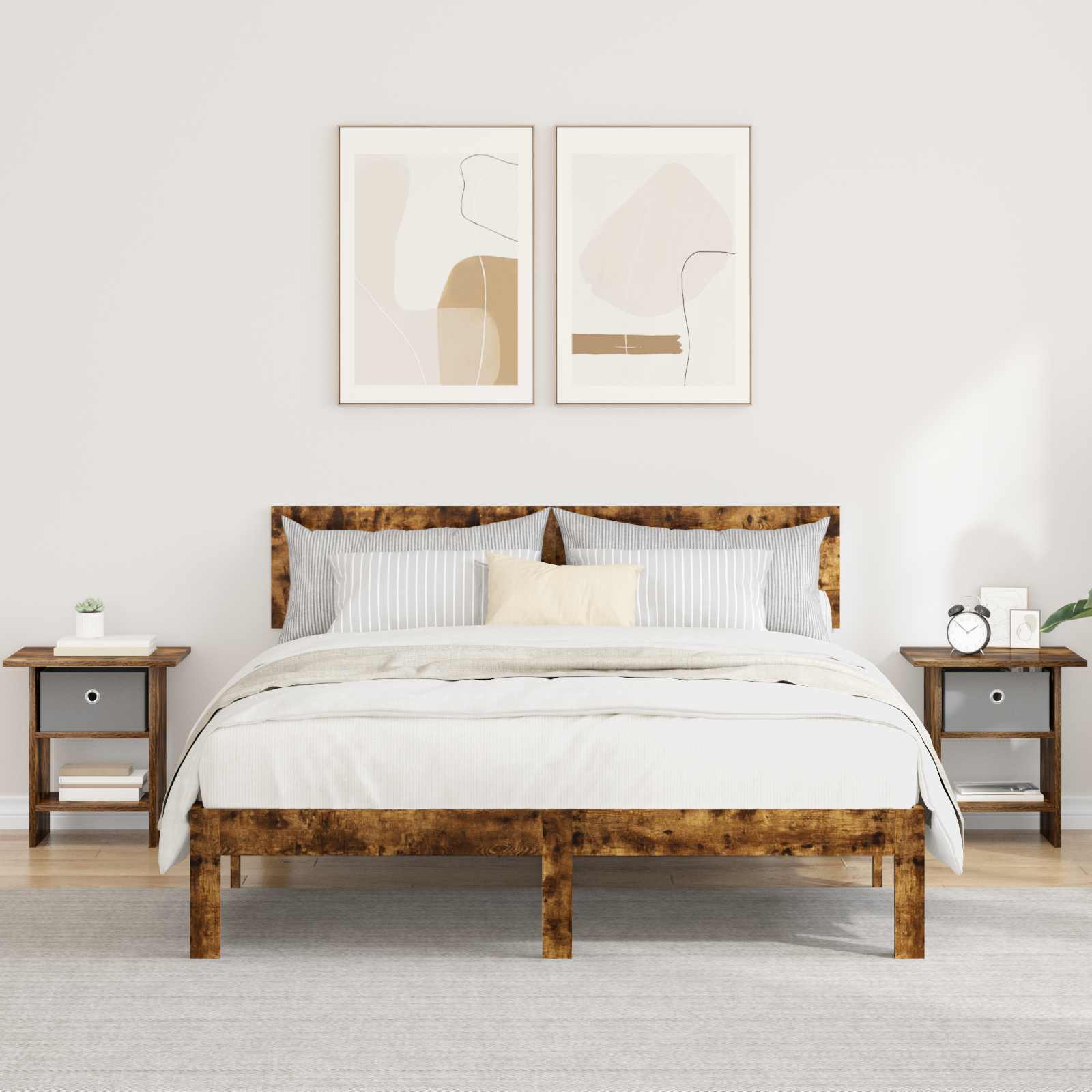 vidaXL Nachtkastje met lade Wit 41 x 40 x 45 cm Bewerkt hout
