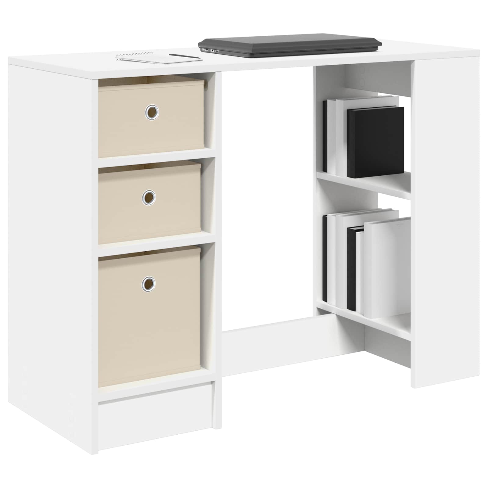 vidaXL Bureau met lade Grijs Sonoma 100 x 40 x 75 cm Bewerkt hout