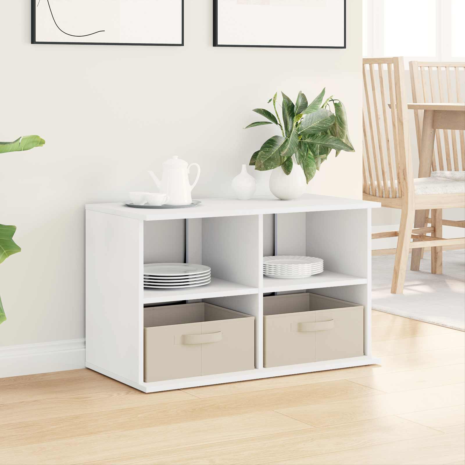 vidaXL TV-standaard met lade Wit 79 x 40 x 48 cm