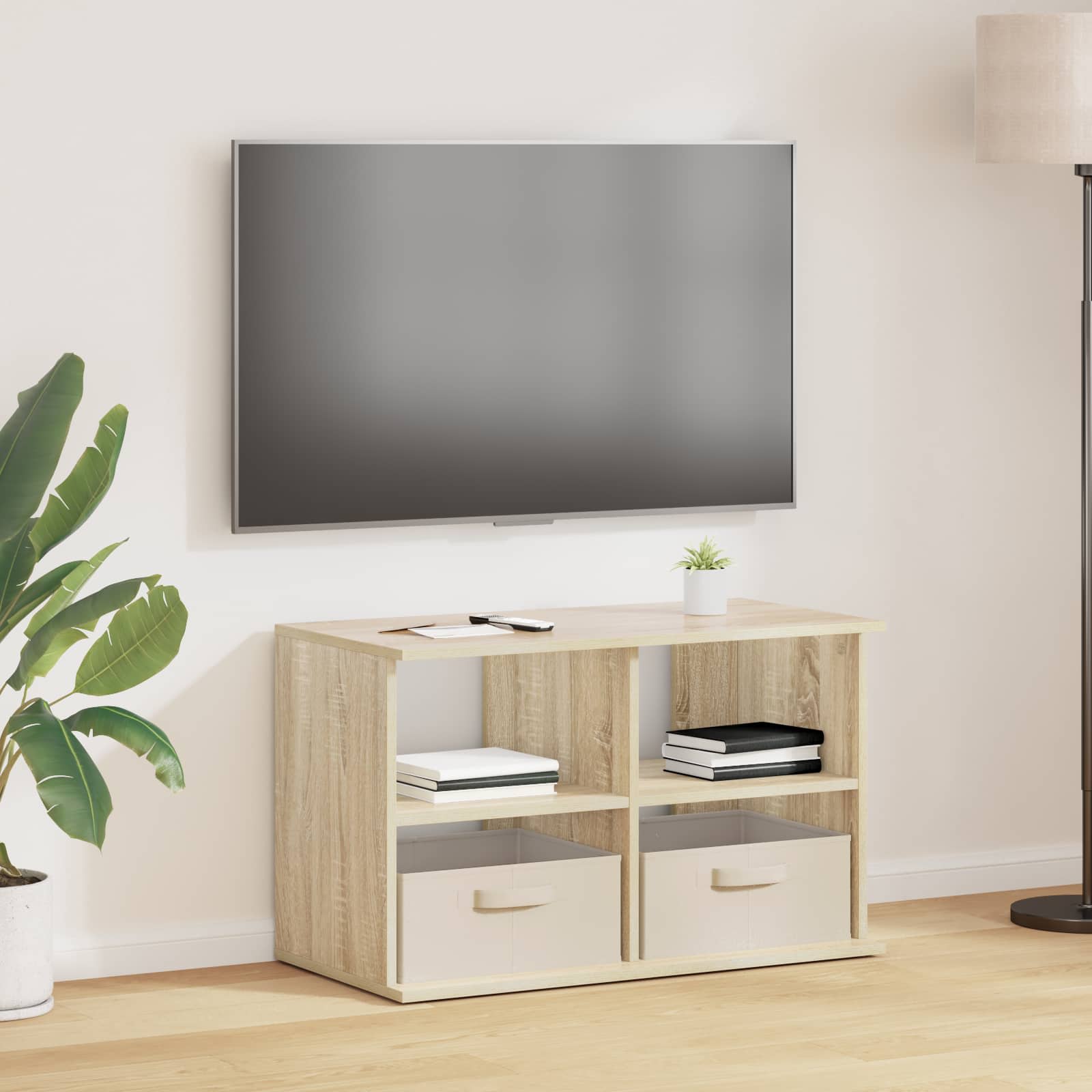 vidaXL TV-standaard met lade Wit 79 x 40 x 48 cm