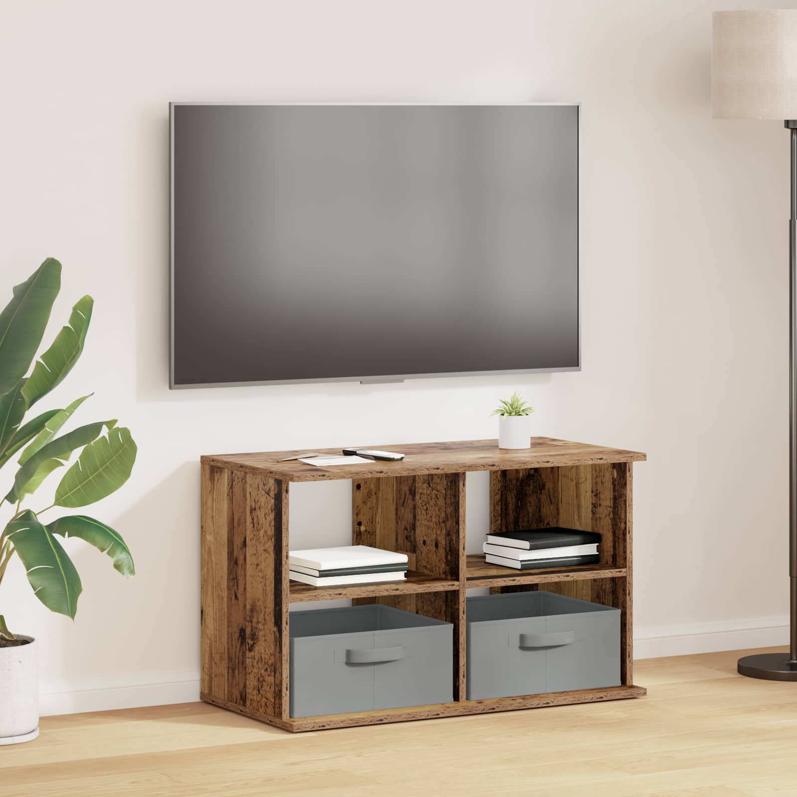 vidaXL TV-standaard met lade Wit 79 x 40 x 48 cm