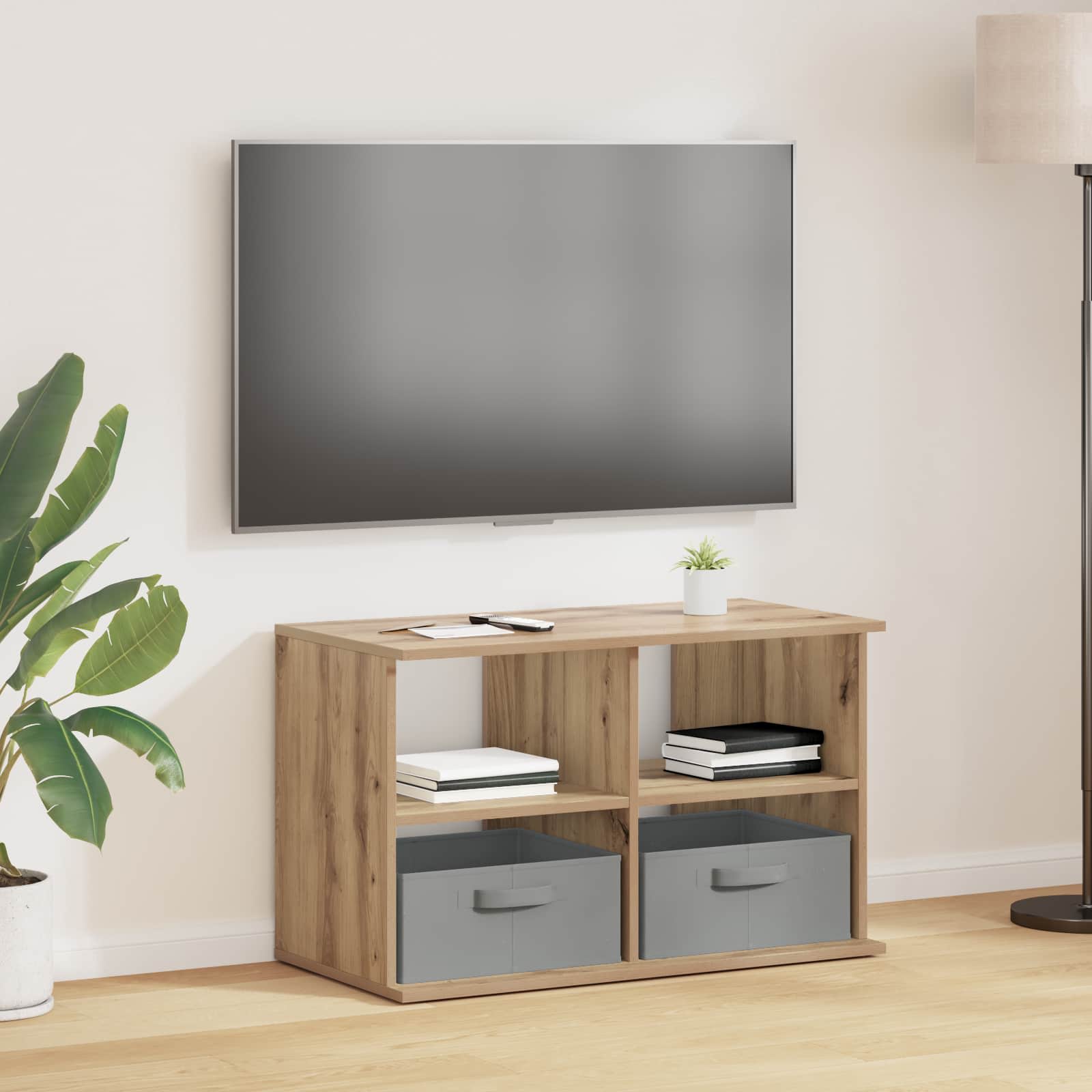vidaXL TV-standaard met lade Wit 79 x 40 x 48 cm