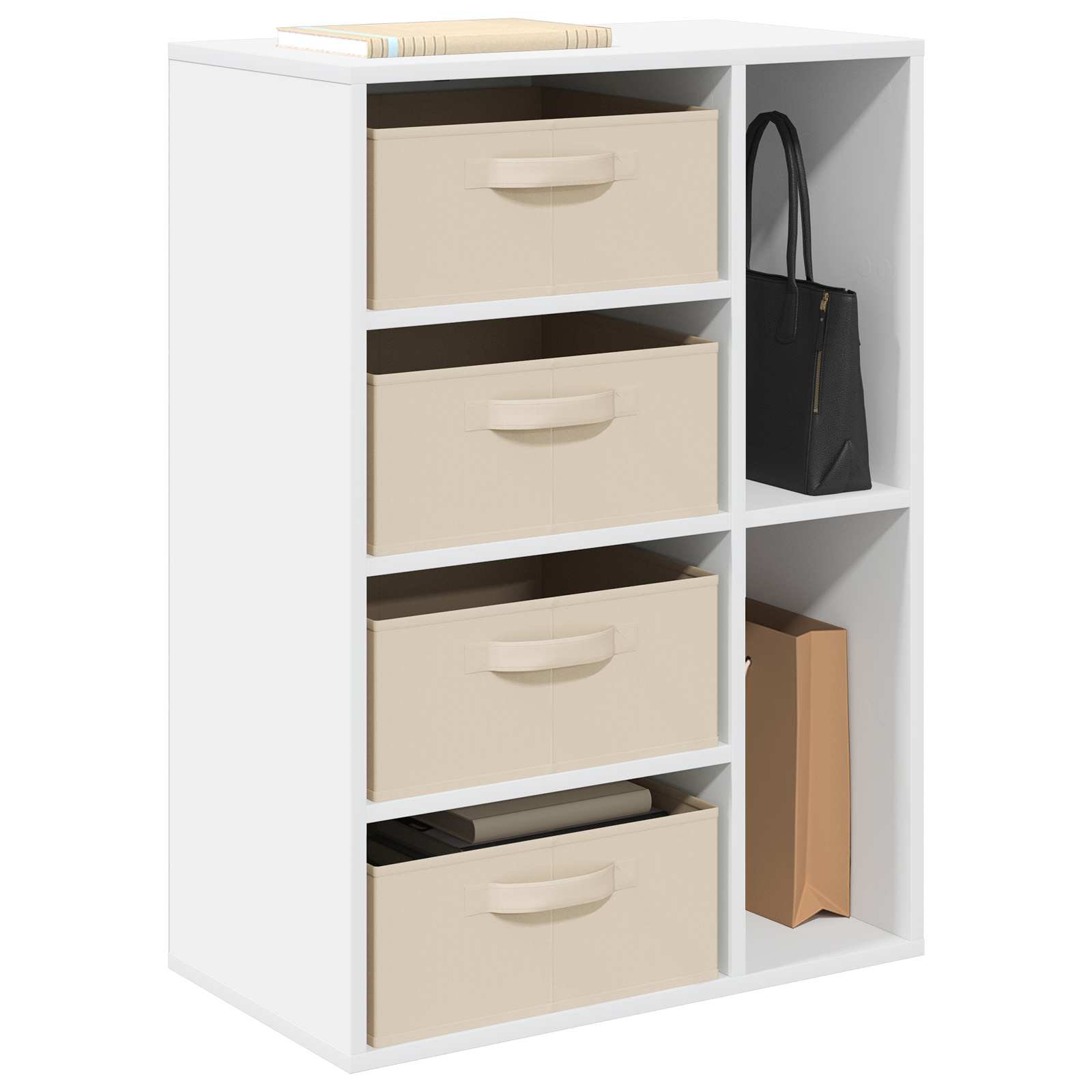 vidaXL Dressoir met lade Wit 60 x 33,5 x 84 cm