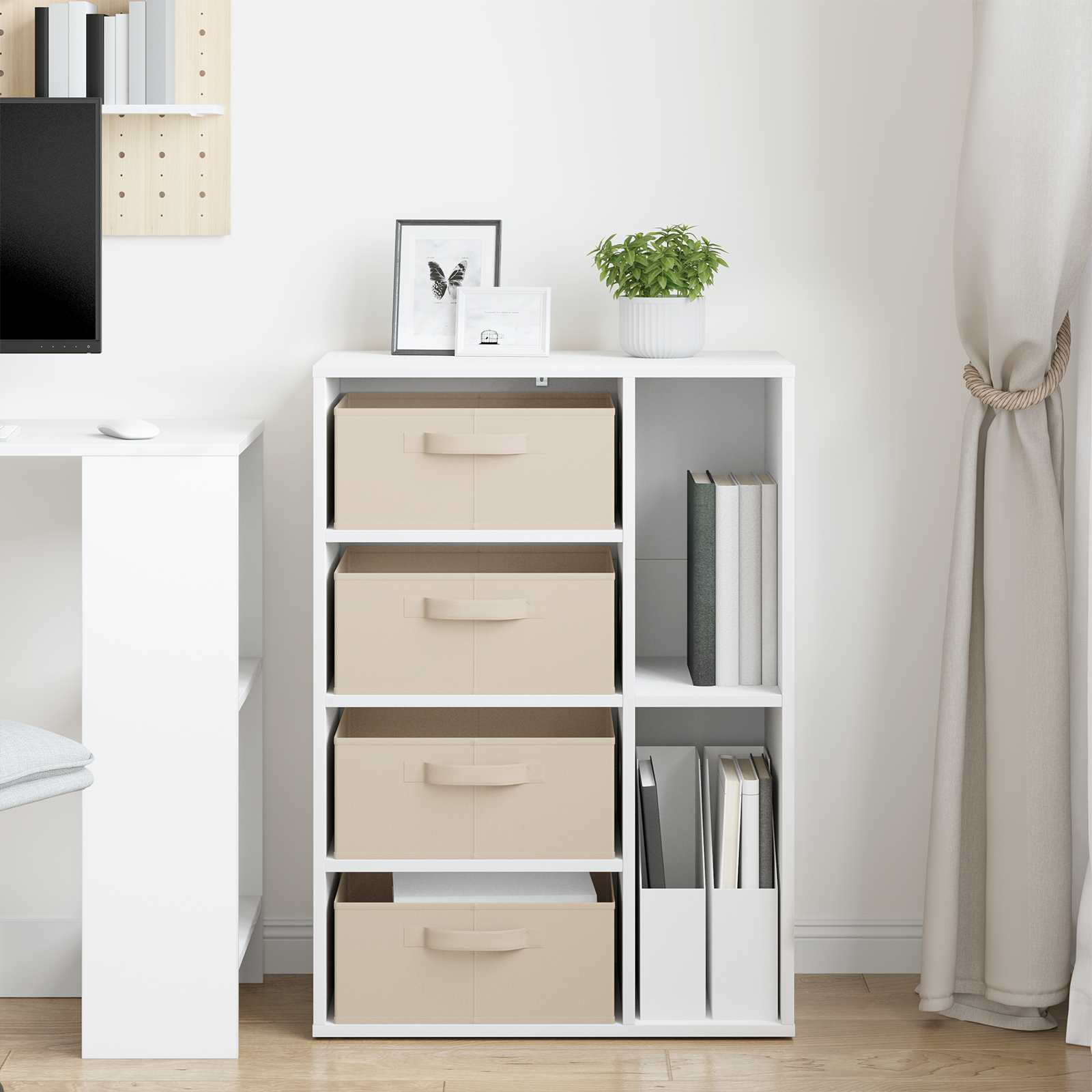 vidaXL Dressoir met lade Wit 60 x 33,5 x 84 cm