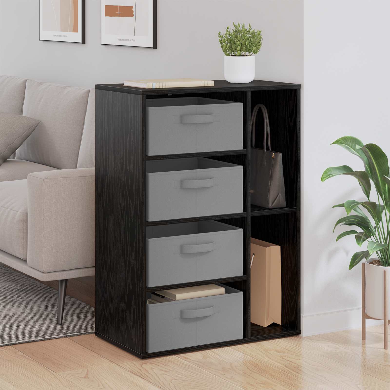 vidaXL Dressoir met lade Wit 60 x 33,5 x 84 cm