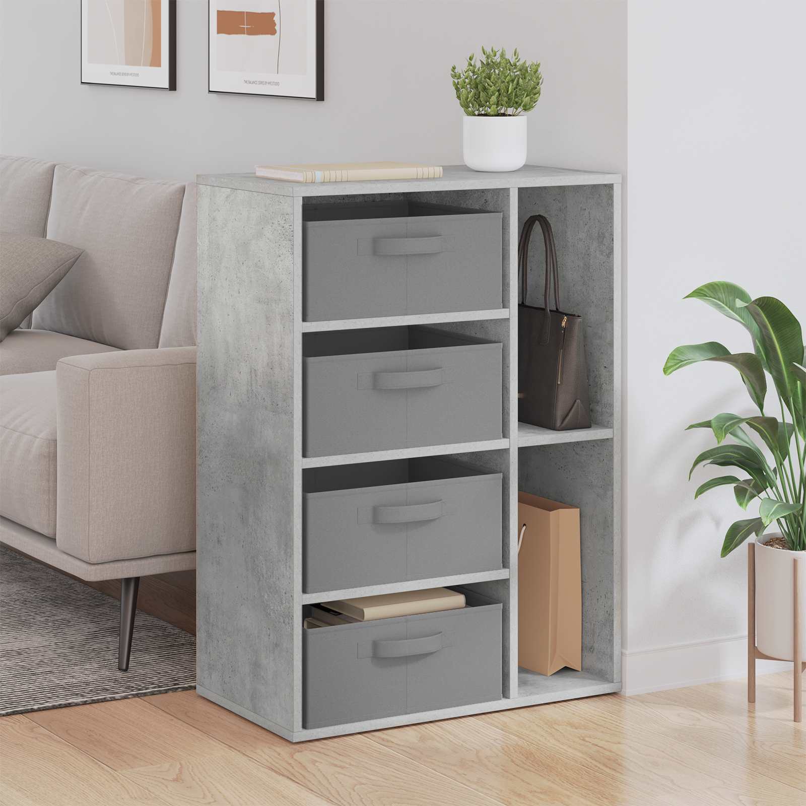 vidaXL Dressoir met lade Wit 60 x 33,5 x 84 cm