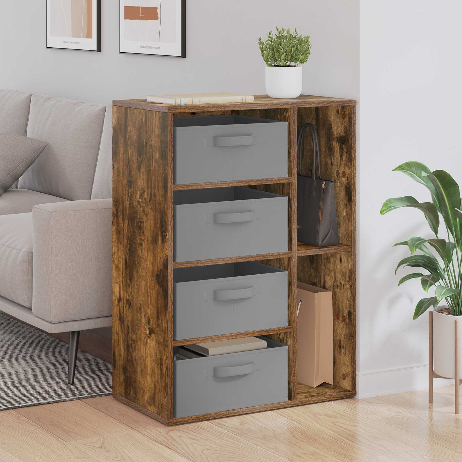 vidaXL Dressoir met lade Wit 60 x 33,5 x 84 cm