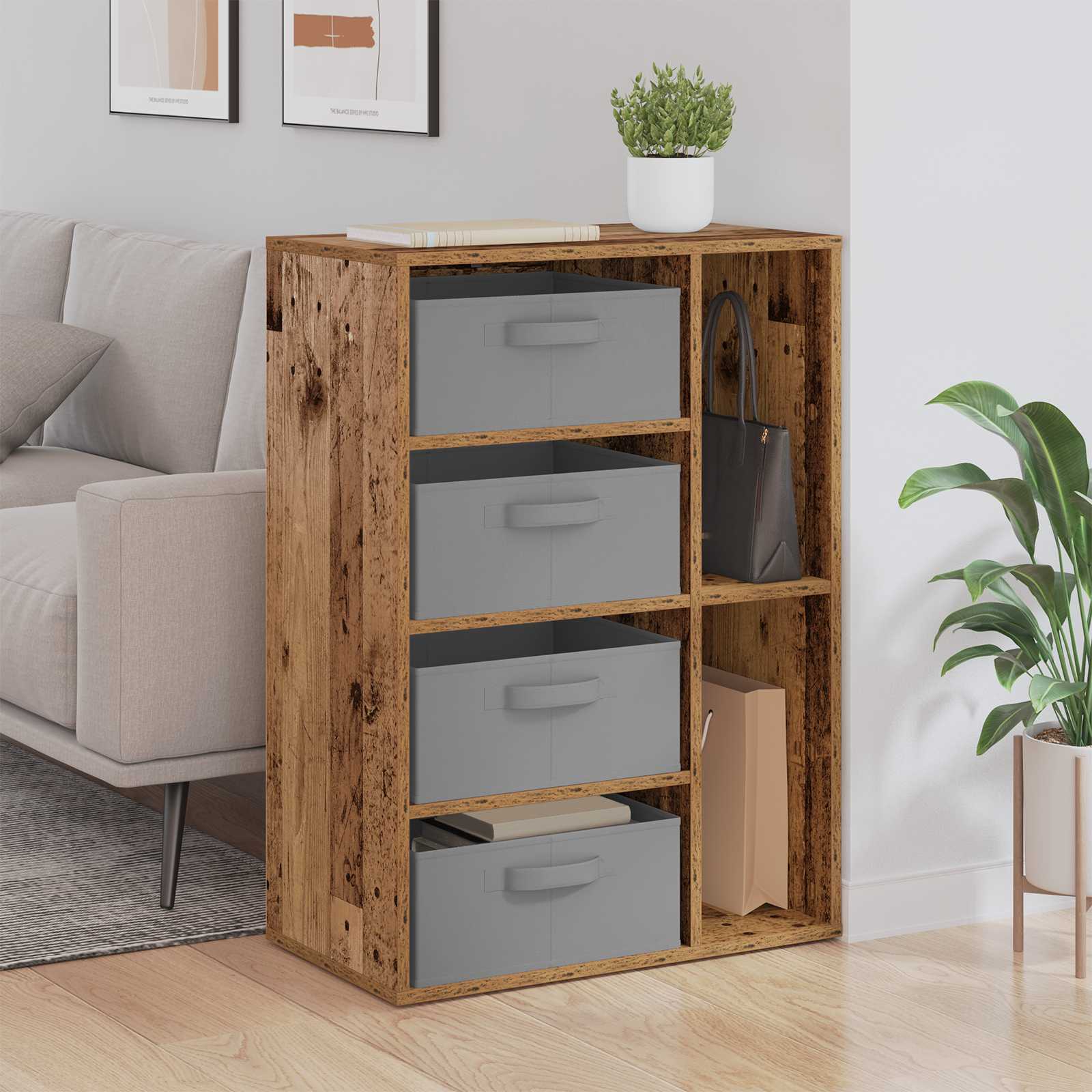 vidaXL Dressoir met lade Wit 60 x 33,5 x 84 cm