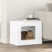 vidaXL Kattenhuis Wit 51 x 30 x 42 cm Bewerkt hout