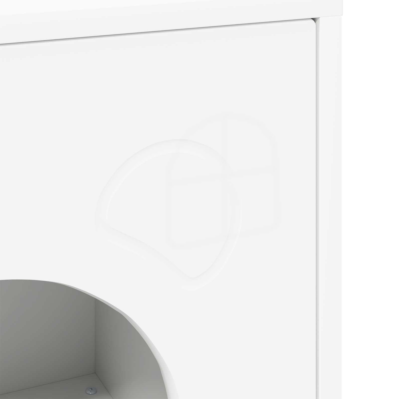 vidaXL Kattenhuis Glanzend Wit 42,5 x 40 x 52,5 cm Bewerkt hout