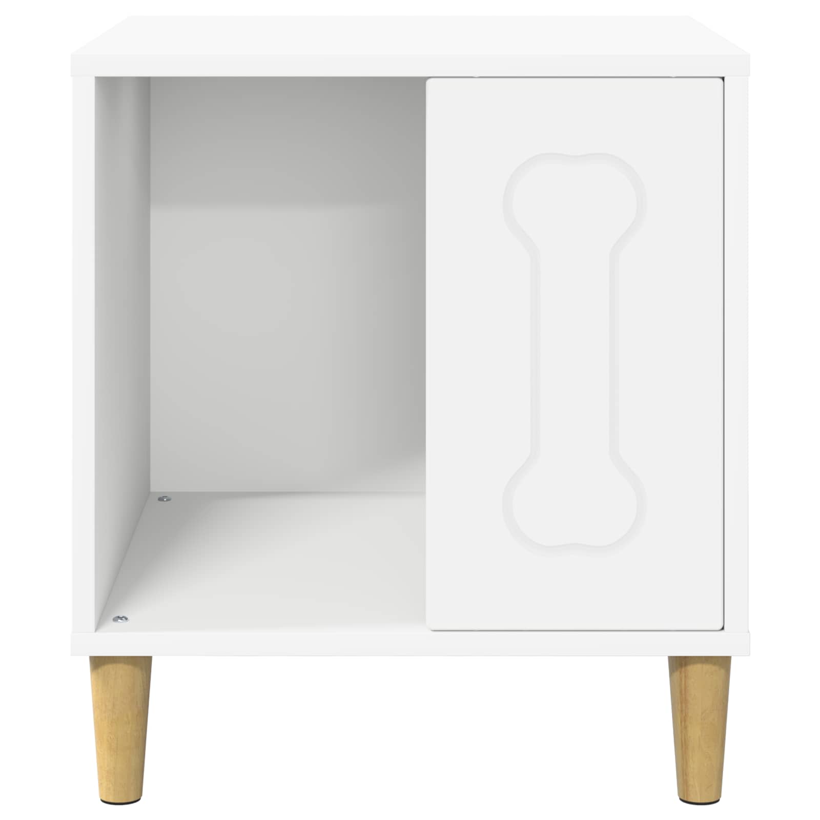 vidaXL Hondenhuis Wit 44 x 42 x 49 cm Bewerkt hout