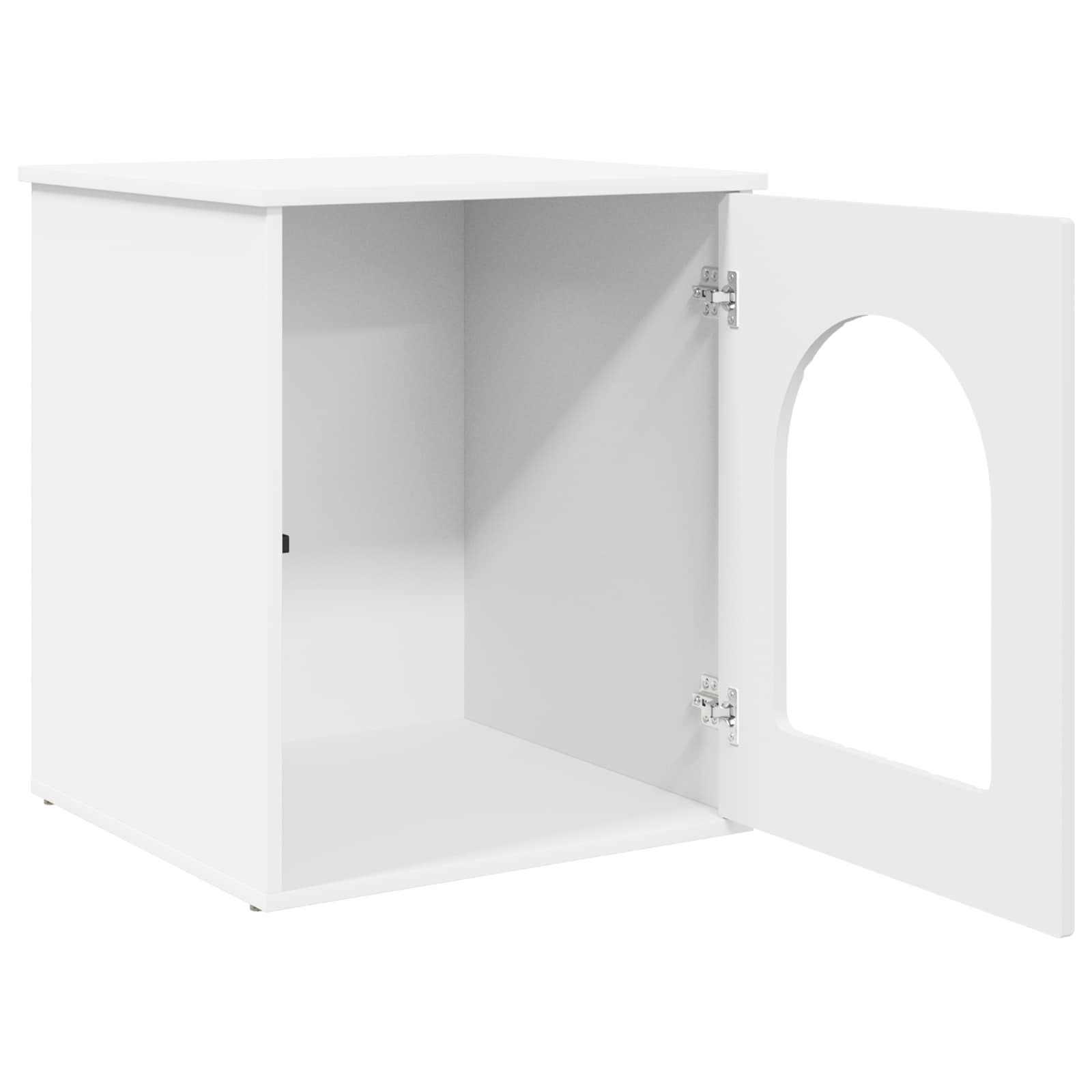 vidaXL Kattenhuis Wit 53 x 52 x 60 cm Bewerkt hout
