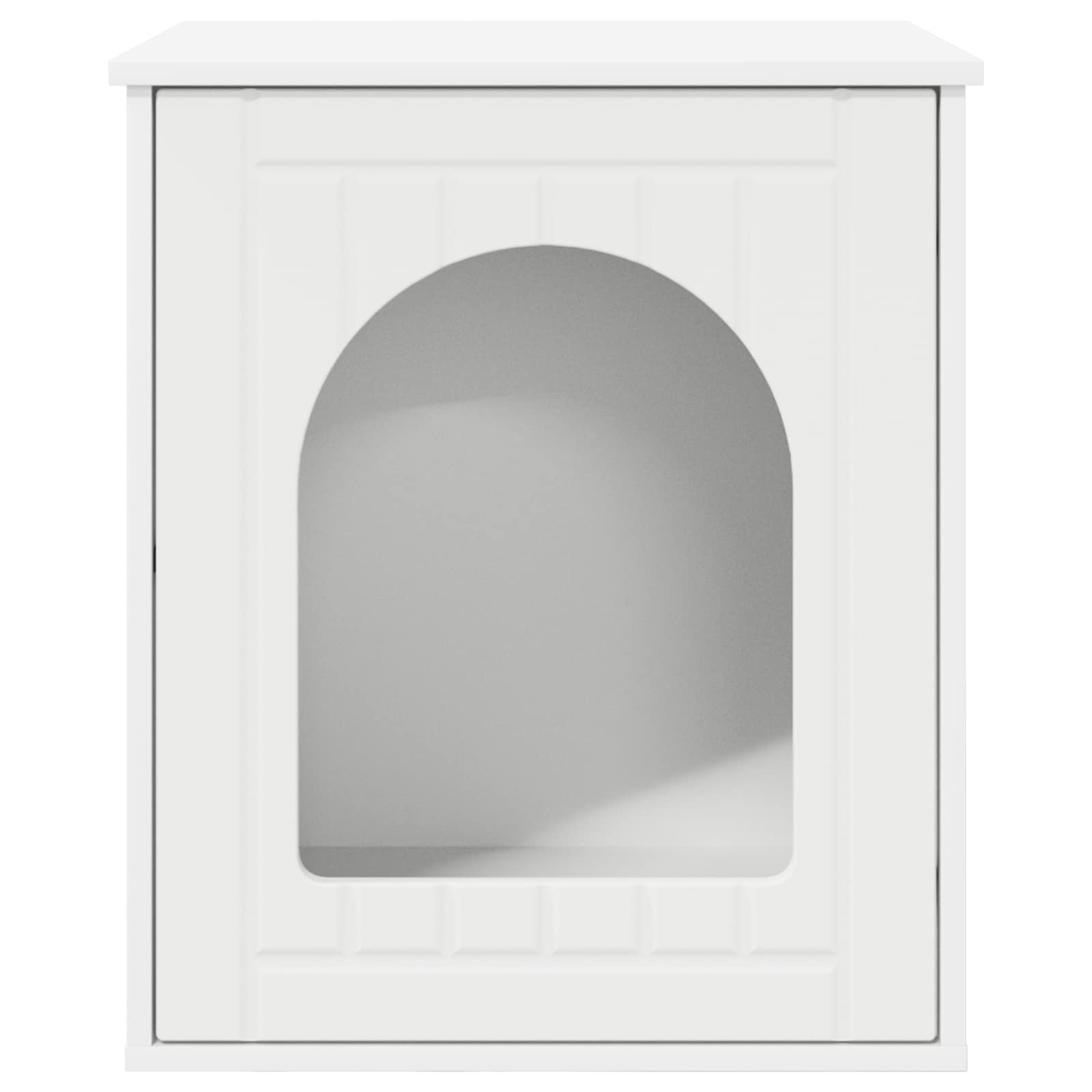 vidaXL Kattenhuis Wit 53 x 52 x 60 cm Bewerkt hout