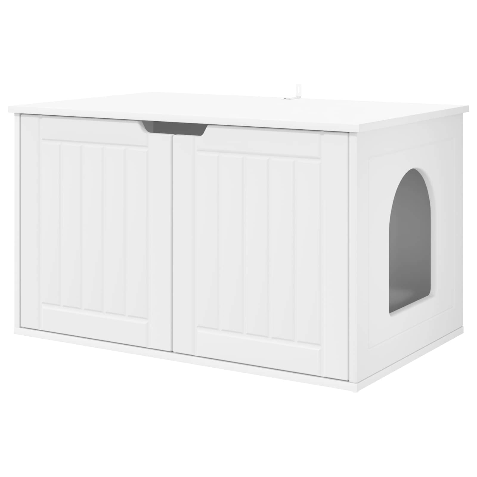 vidaXL Kattenhuis Wit 85 x 55 x 50 cm Bewerkt hout